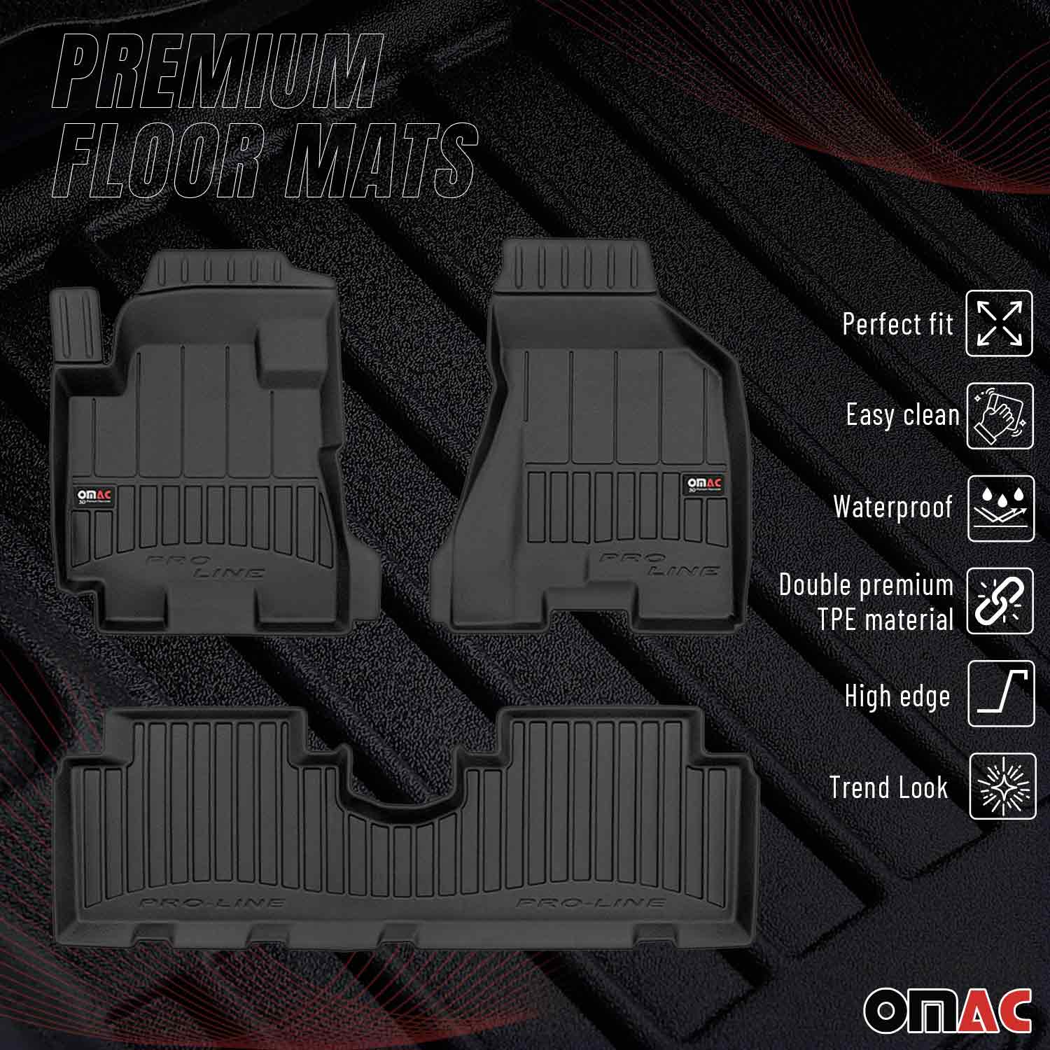 OMAC Gummi Fußmatten für Hyundai Tucson 2004-2010 Premium TPE Automatten 3tlg - Image 2