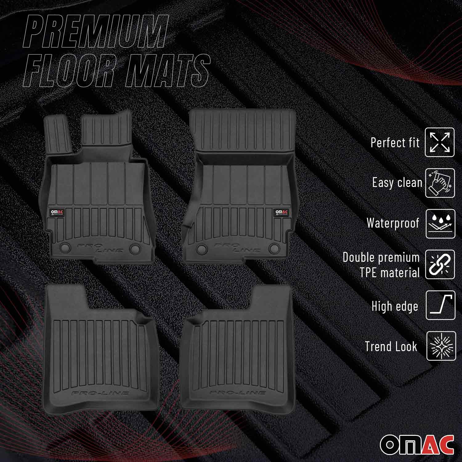 OMAC Gummi Fußmatten für Mercedes S Klasse W221 Langer 2005-2013 Premium TPE 4x - Image 2