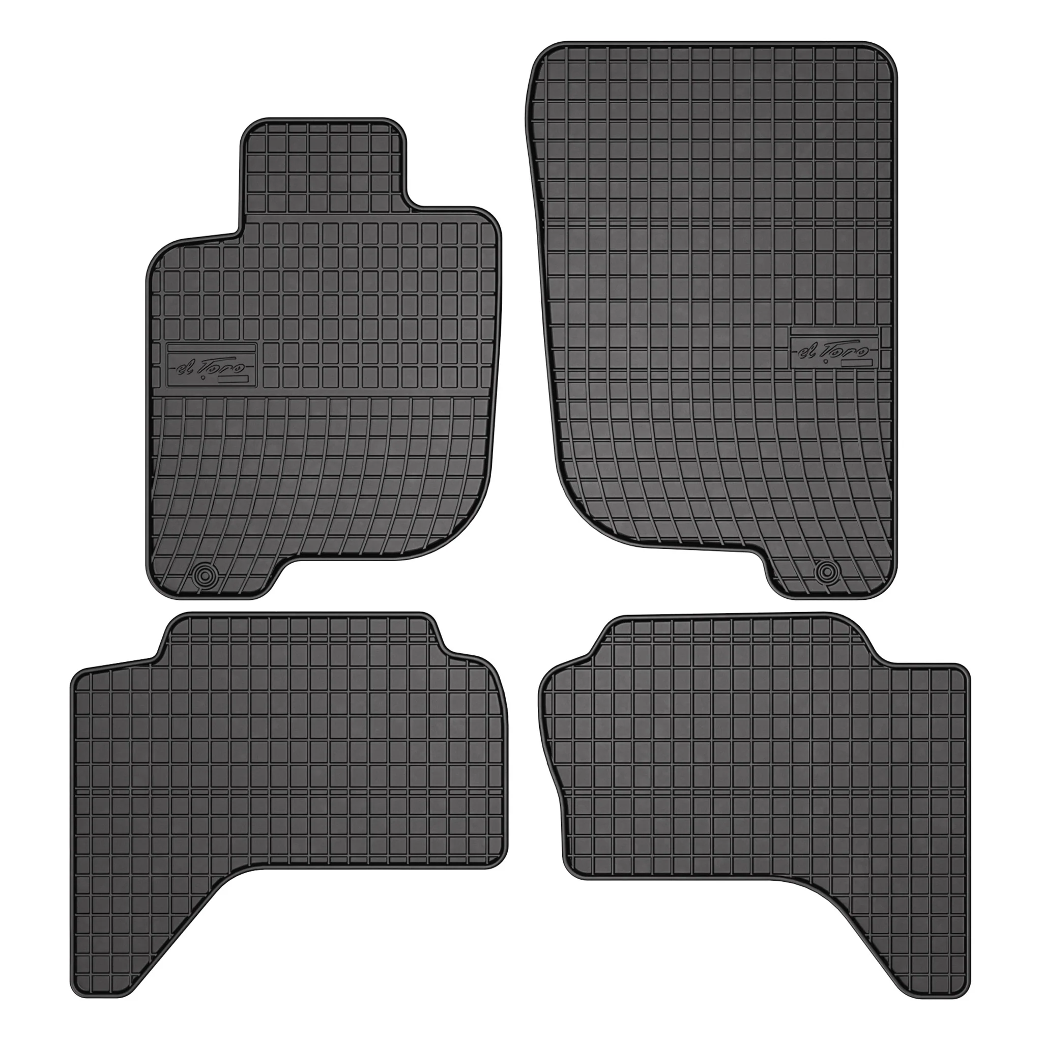 OMAC Gummi Fußmatten für Mitsubishi L200 2005-2015 Automatten Gummi Schwarz 4tlg