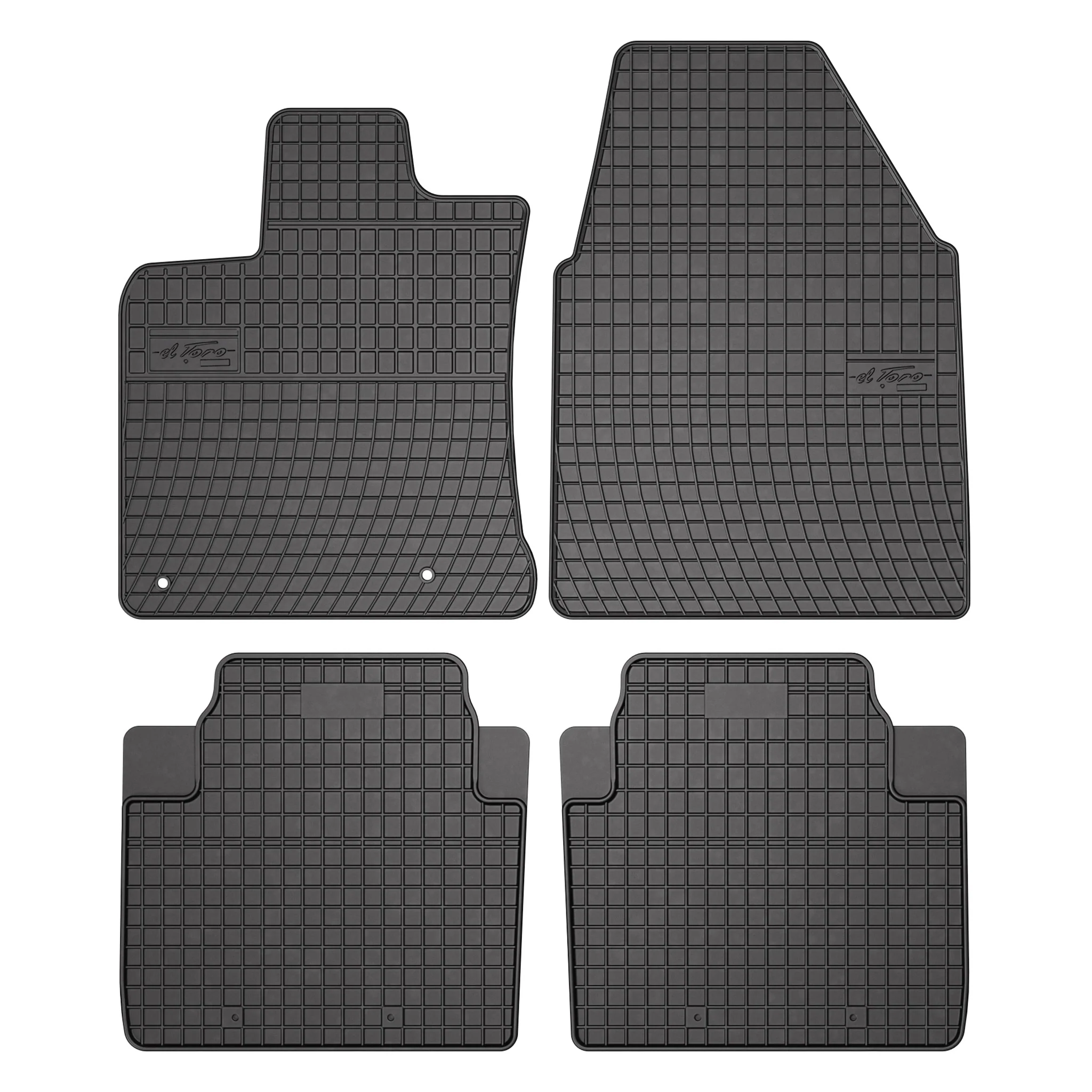 OMAC Gummi Fußmatten für Nissan Qashqai +2 J10 2006-2013 Automatten Schwarz 4x