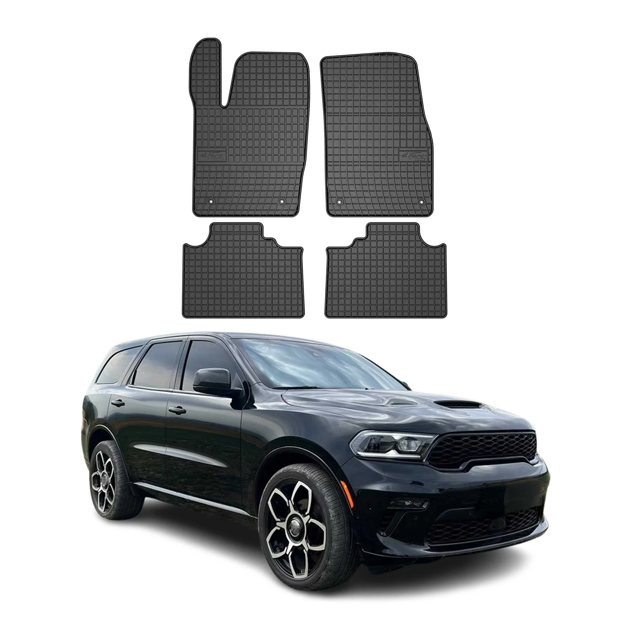 OMAC Gummi Fußmatten für Jeep Grand Cherokee WK2 2016-2022 Automatten Schwarz 4x
