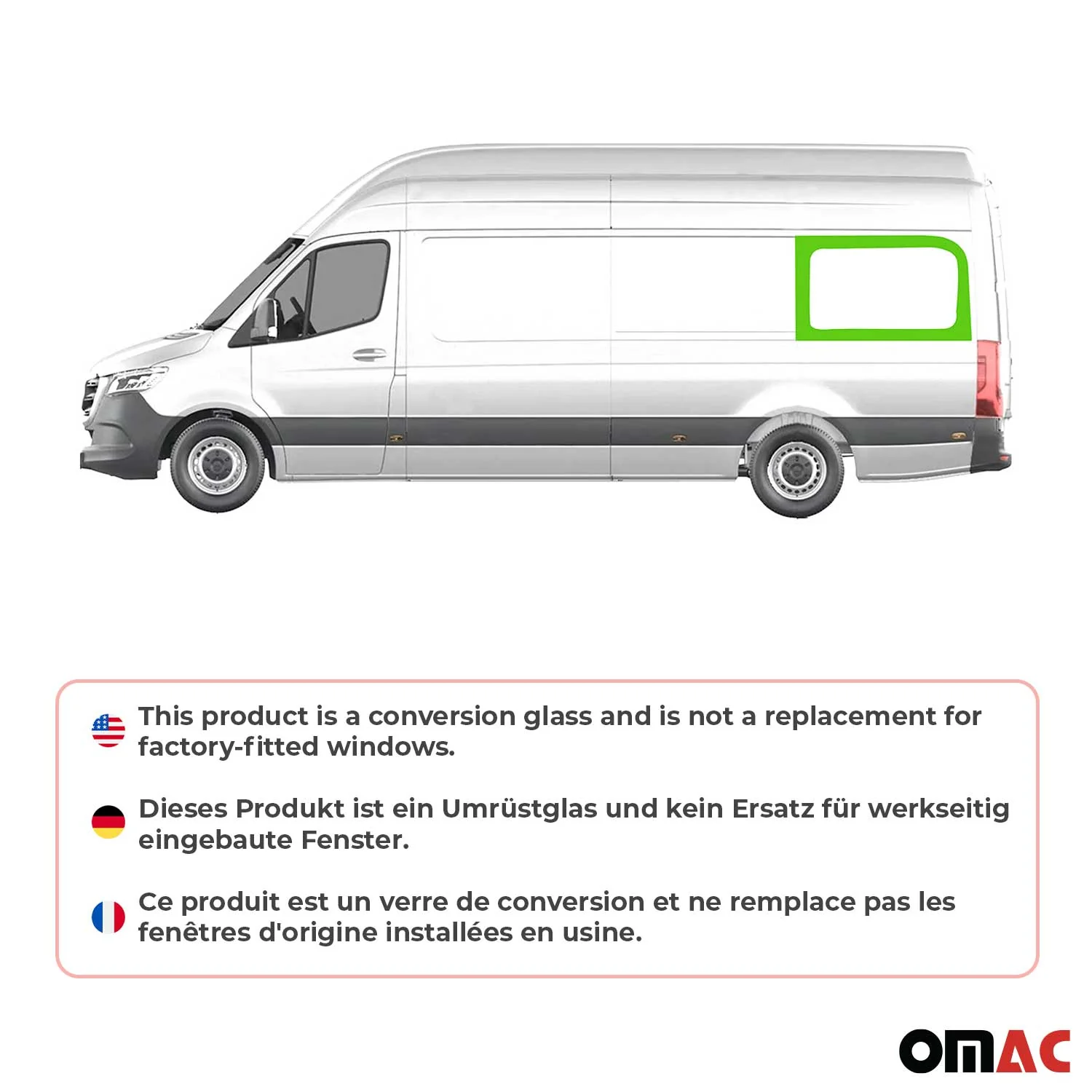 Fensterscheibe für Mercedes Sprinter W906 2006-2018 Hintere linke Seite L3 L4 - Image 2