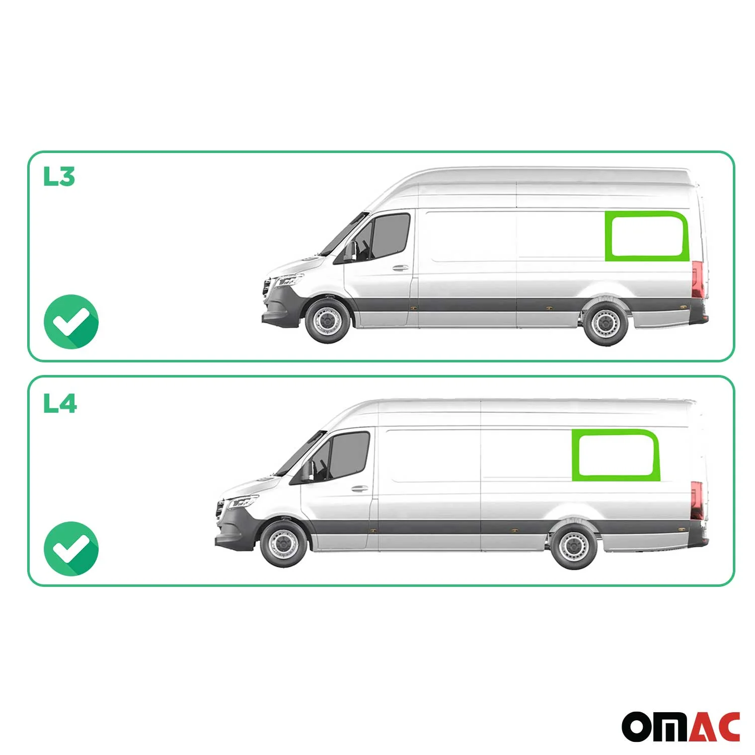 Fensterscheibe für Mercedes Sprinter W906 2006-2018 Hintere linke Seite L3 L4 - Image 3