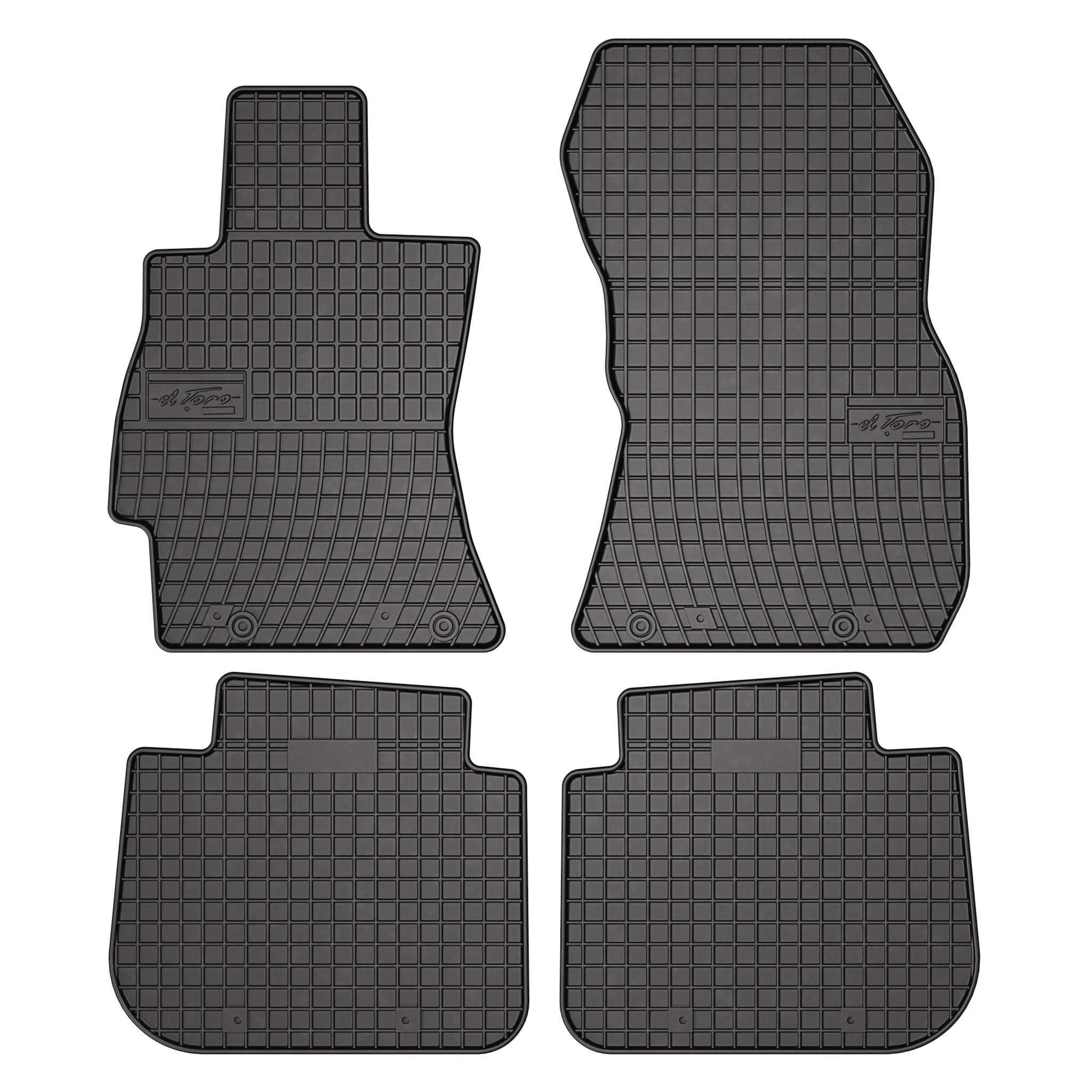 OMAC Gummi Fußmatten für Subaru Forester III 2008-2013 Schwarz Automatten 4 tlg