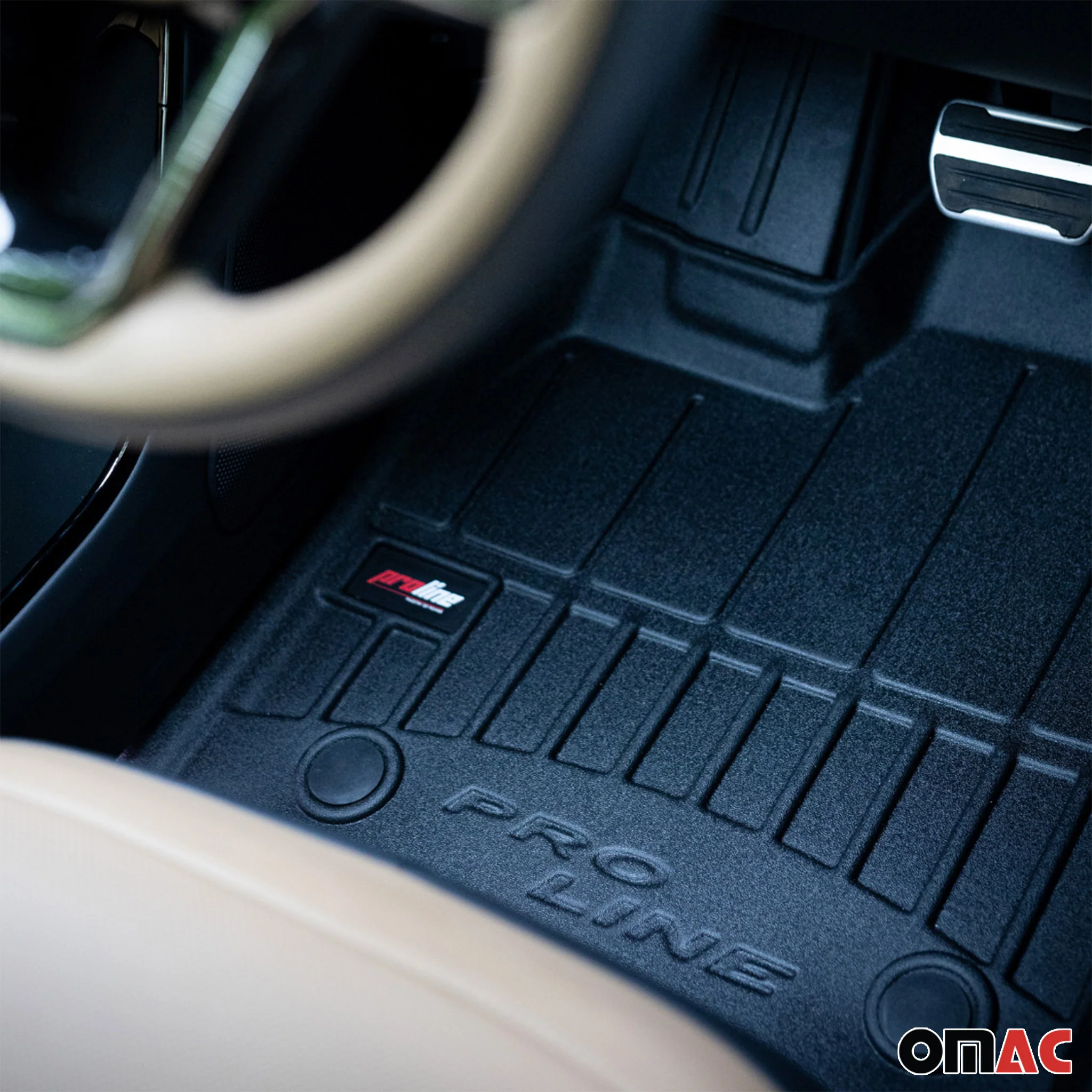 OMAC Gummi Fußmatten für Citroen DS4 2011-2015 Premium TPE Automatten Schwarz 4x - Image 2