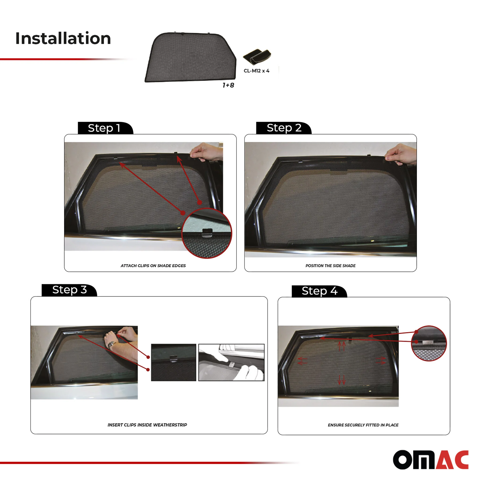 Sonnenschutz Blenden für Audi A6 C7 Avant Allroad 2011-2018 Hintere Türen 2 tlg - Image 5