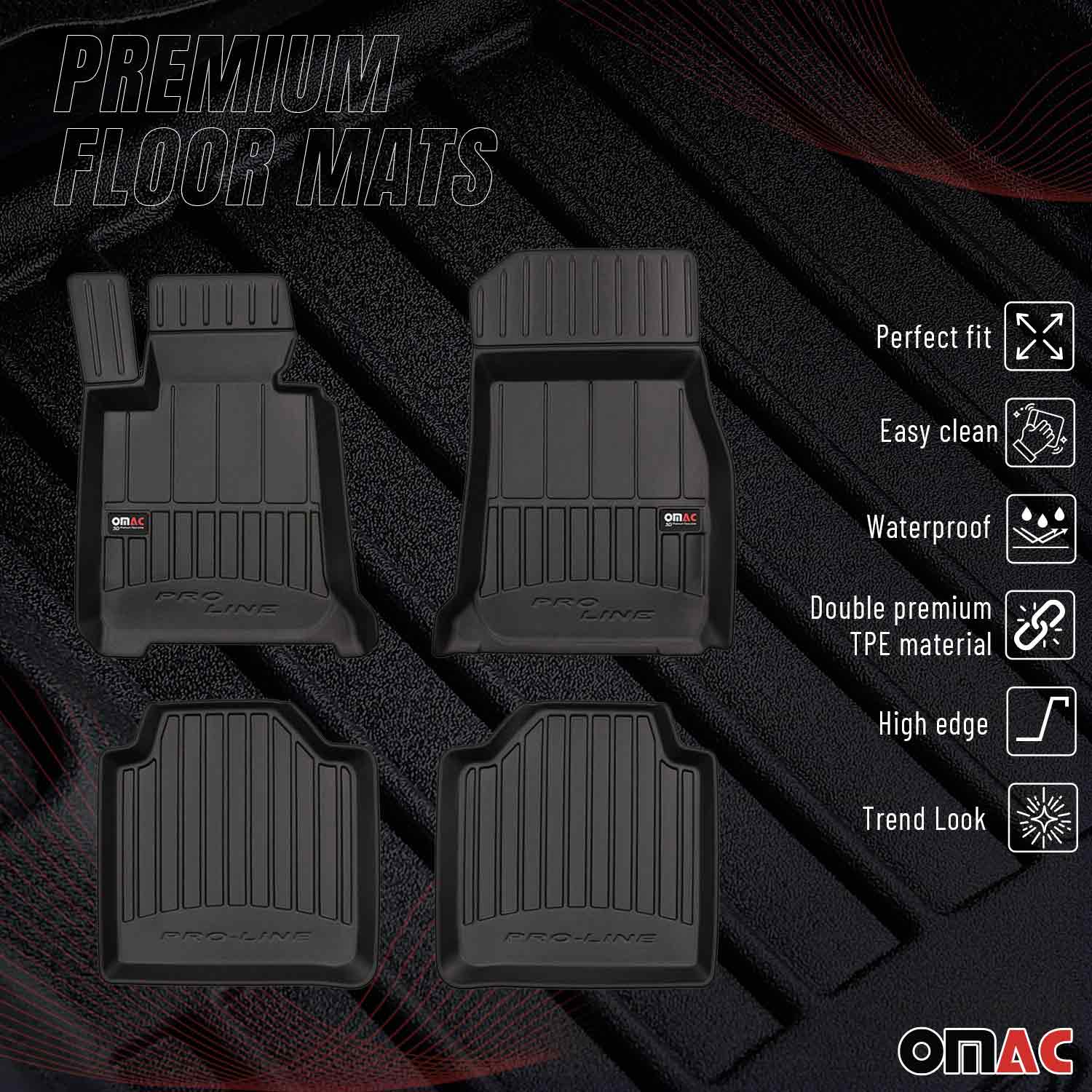OMAC Gummi Fußmatten für BMW 3er GT F34 2012-2023 Premium Gummi Schwarz 4x - Image 2