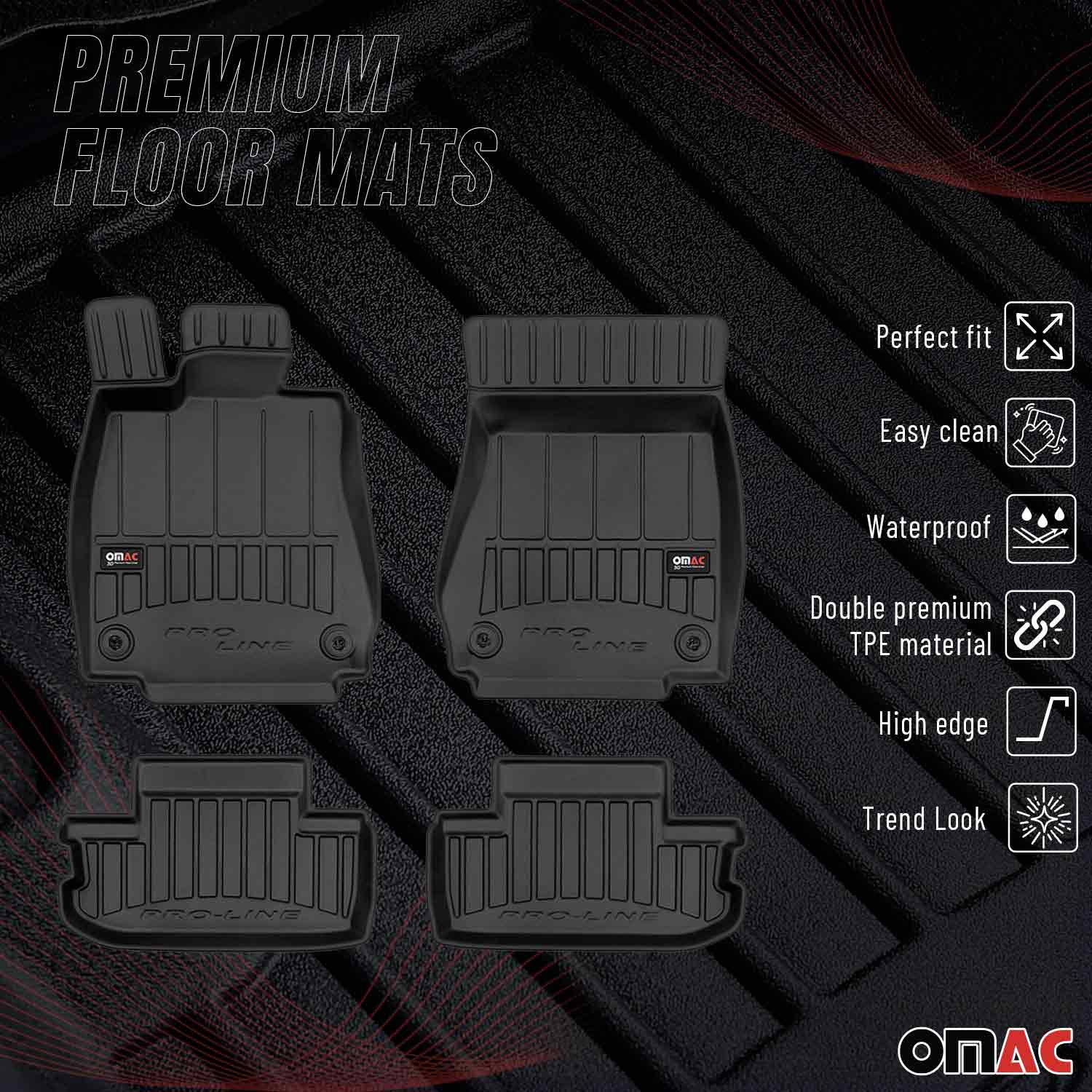 OMAC Gummi Fußmatten für Lexus RC 2015-2026 Premium TPE 3D Automatten Schwarz 4x - Image 2