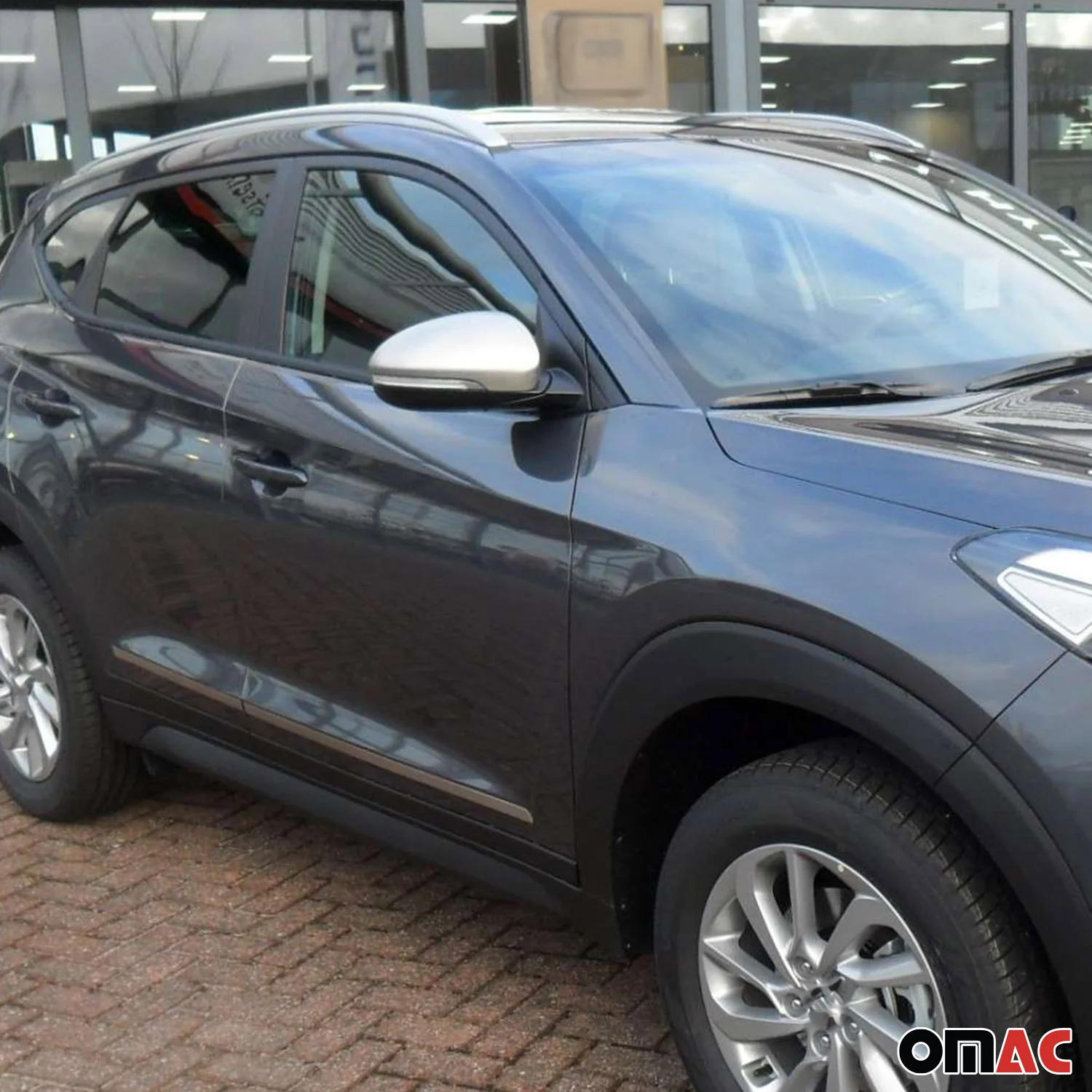 Spiegelabdeckung Spiegelkappen für Hyundai Tucson 2015-2020 Chrom Silber - Image 2