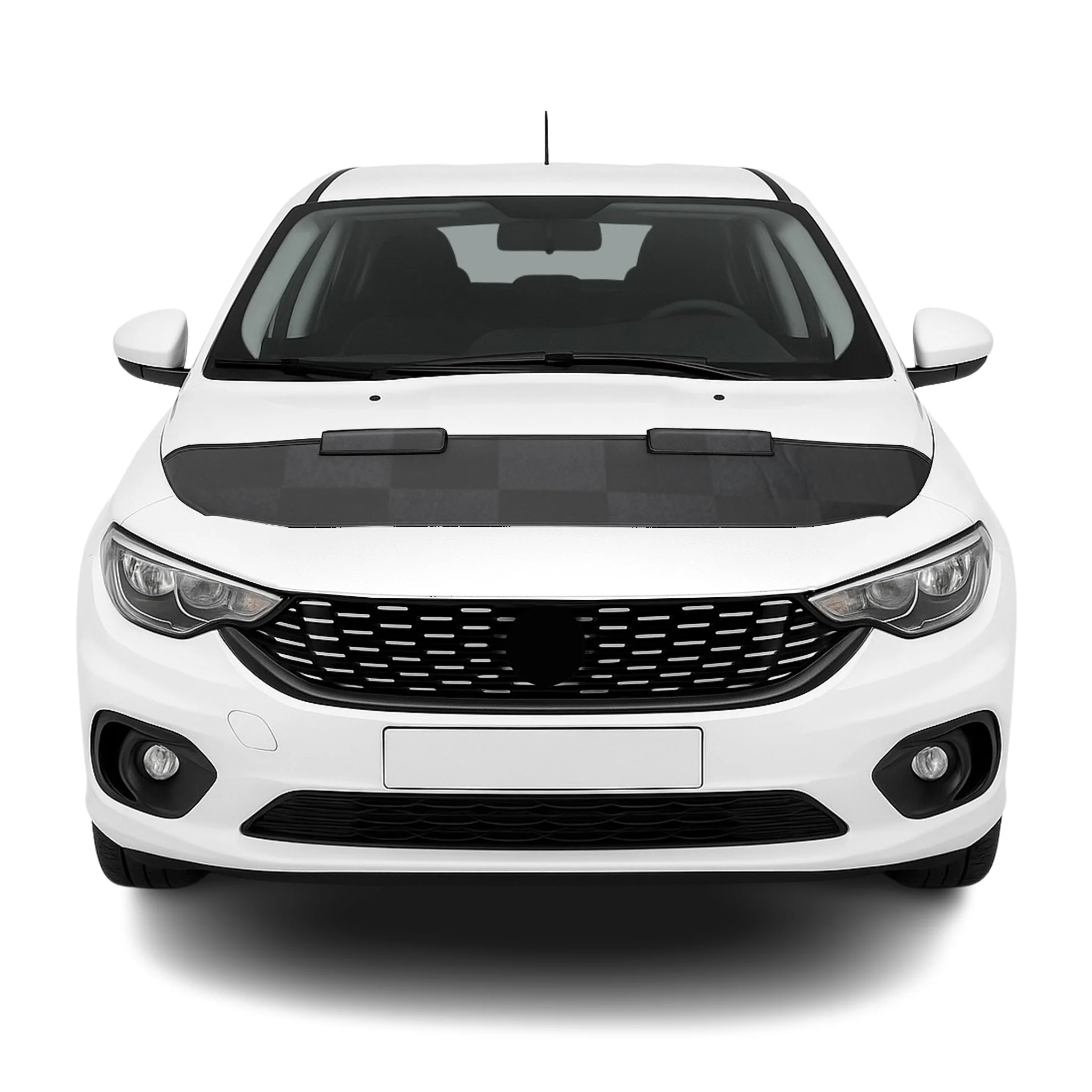 Haubenbra Steinschlagschutz Bonnet Bra für Fiat Tipo alle modelle 15-26 Schwarz
