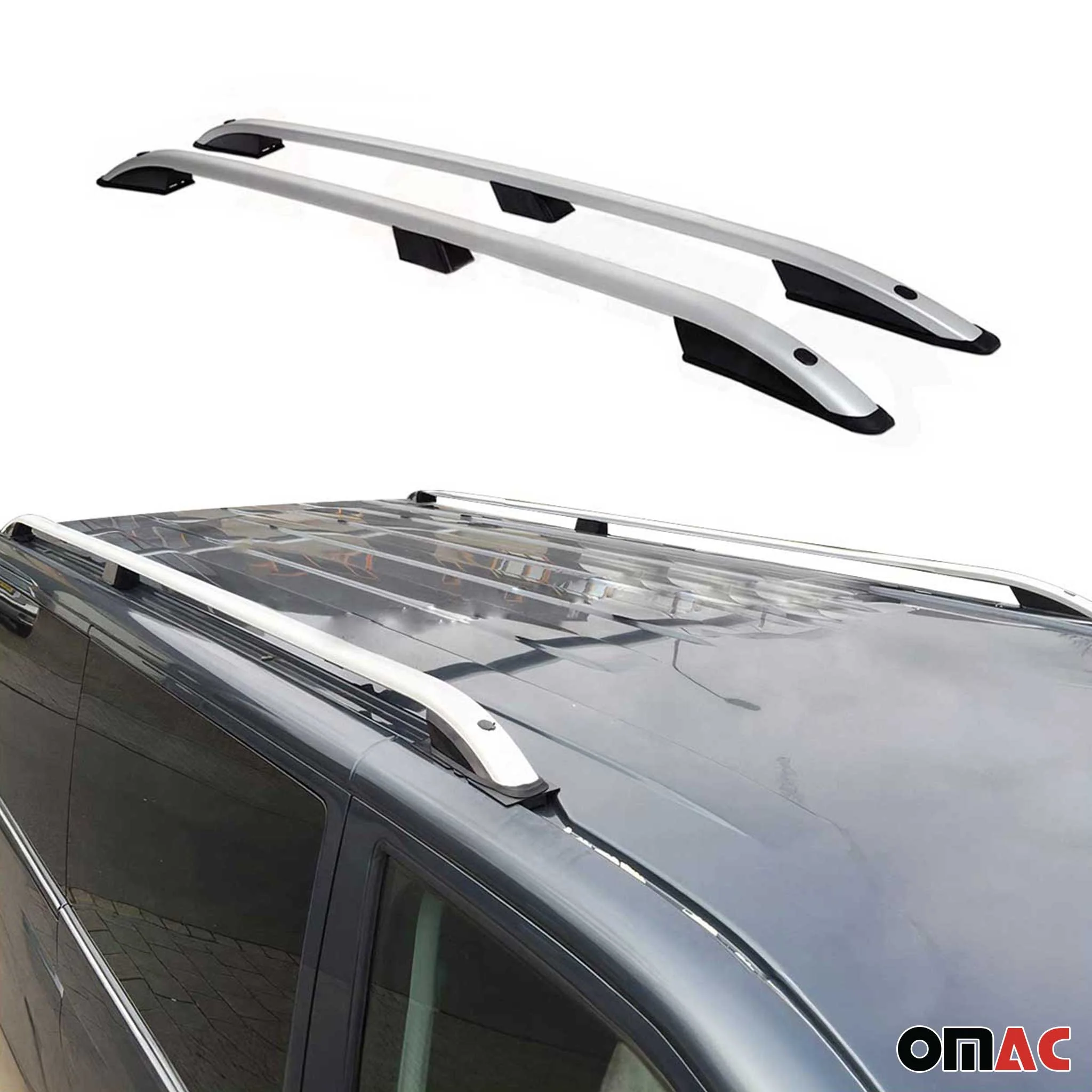 Dachreling Dachträger für Peugeot 3008 2016-2019 Grau Aluminium 2 tlg - Image 2