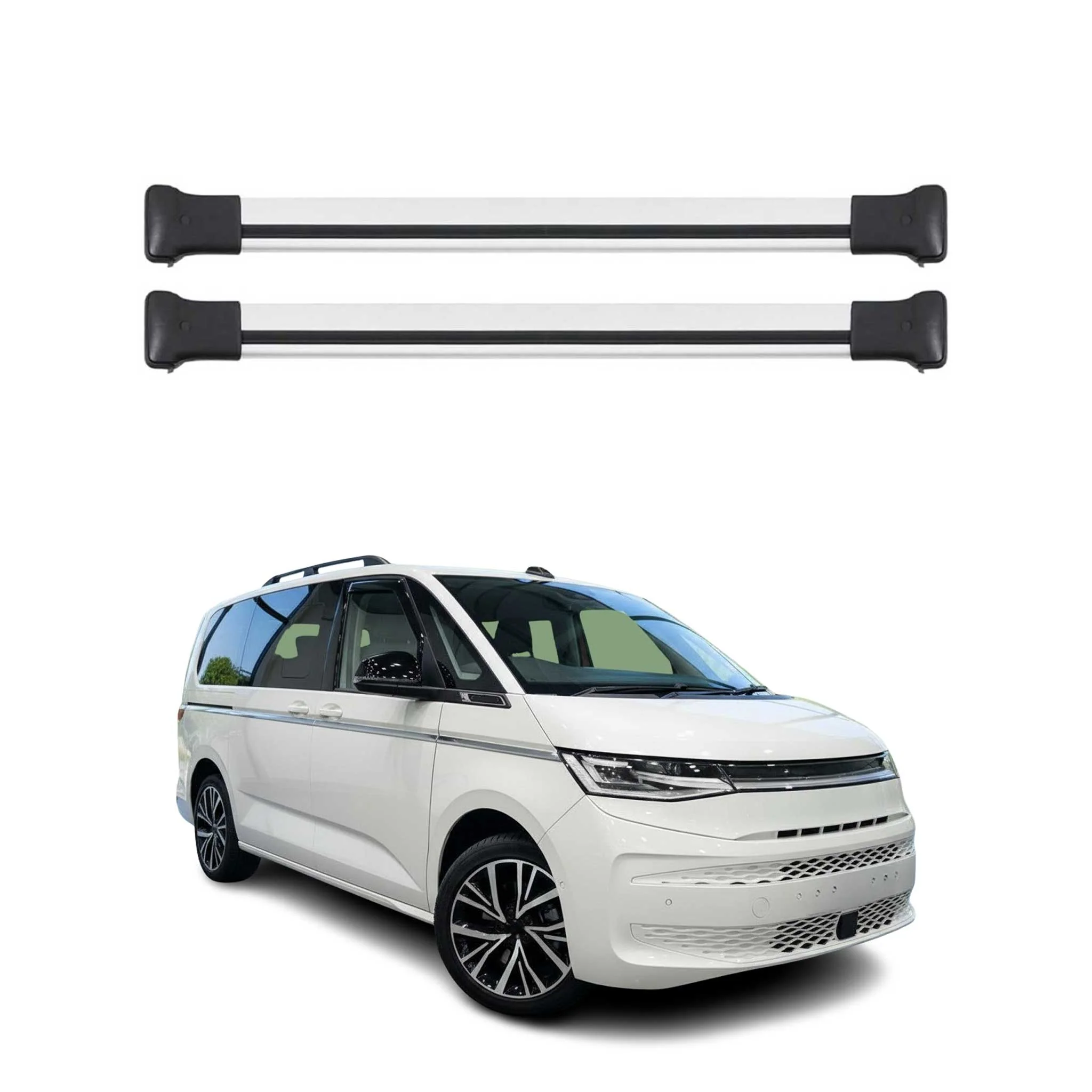 Dachträger Grundtäger für VW T7 Multivan 2021-2026 75kg Aluminium Silber 2 tlg