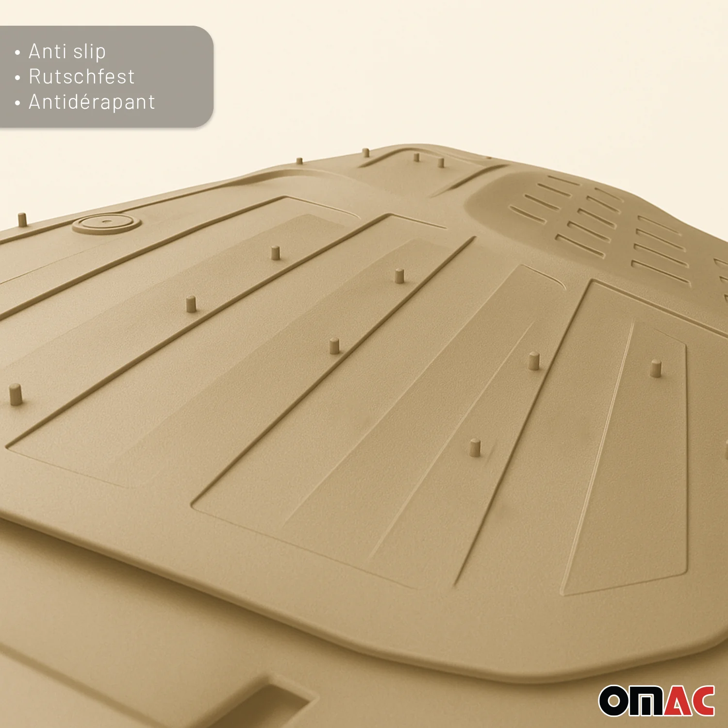 Fußmatten Zuschneidbar Gummi Beige 4 tlg für BYD Dolphin 2023-2026 - Image 10