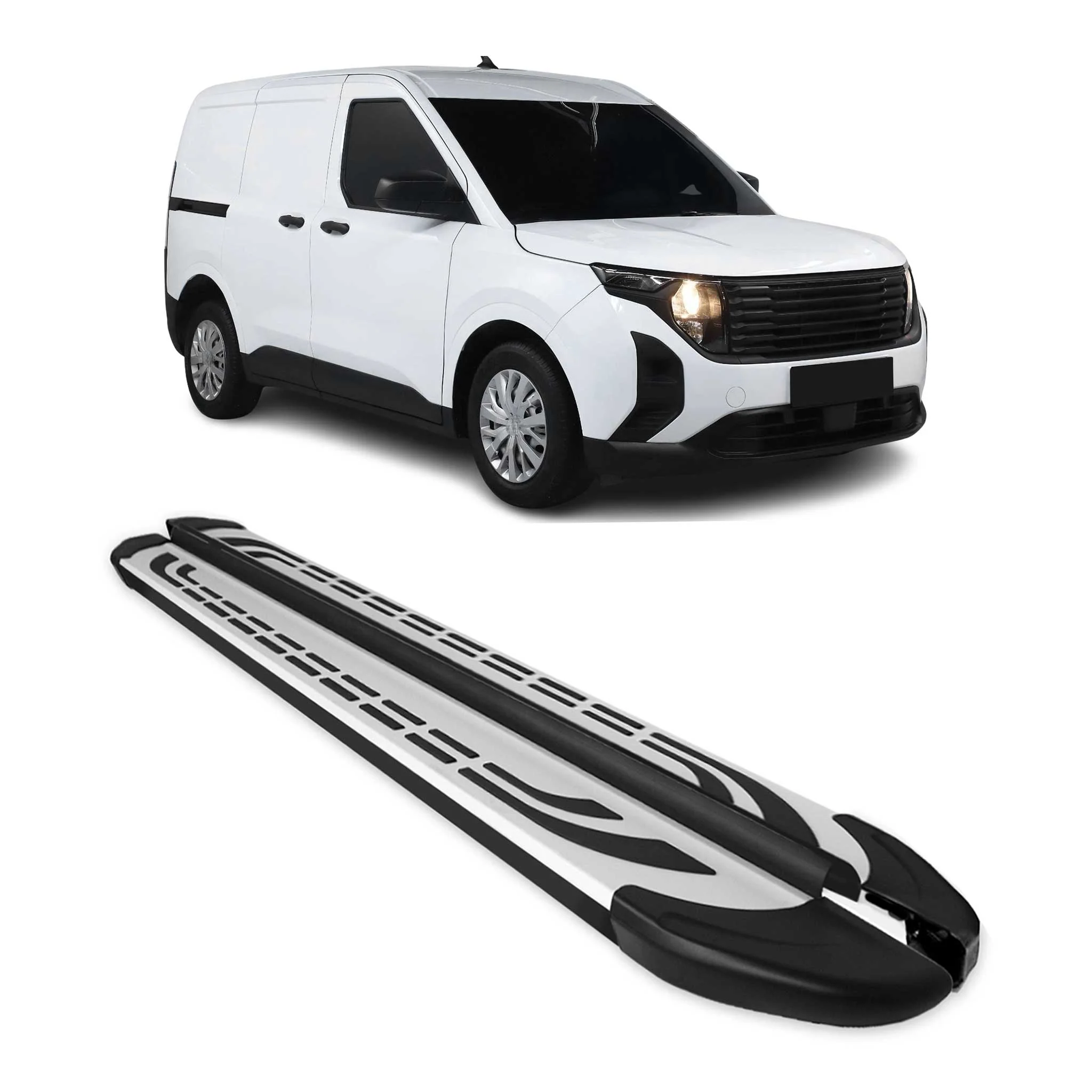 Trittbretter Seitenschweller Seitenbretter für Ford Tourneo Courier L1 23-26 Alu