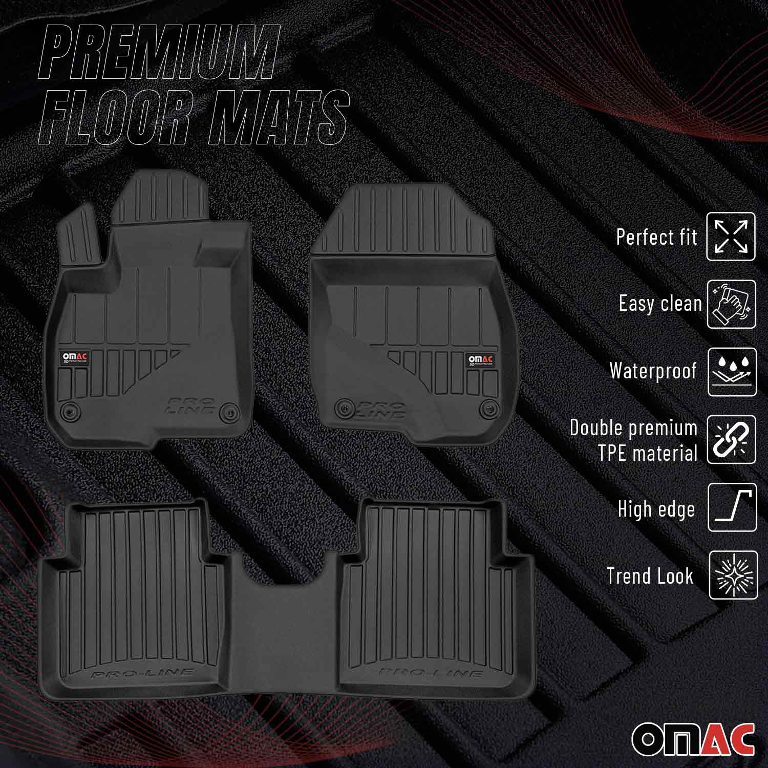 Fußmatten Gummimatten für Honda ZR-V 2023-2026 OMAC Premium 3D Schwarz TPE 3 tlg - Image 2
