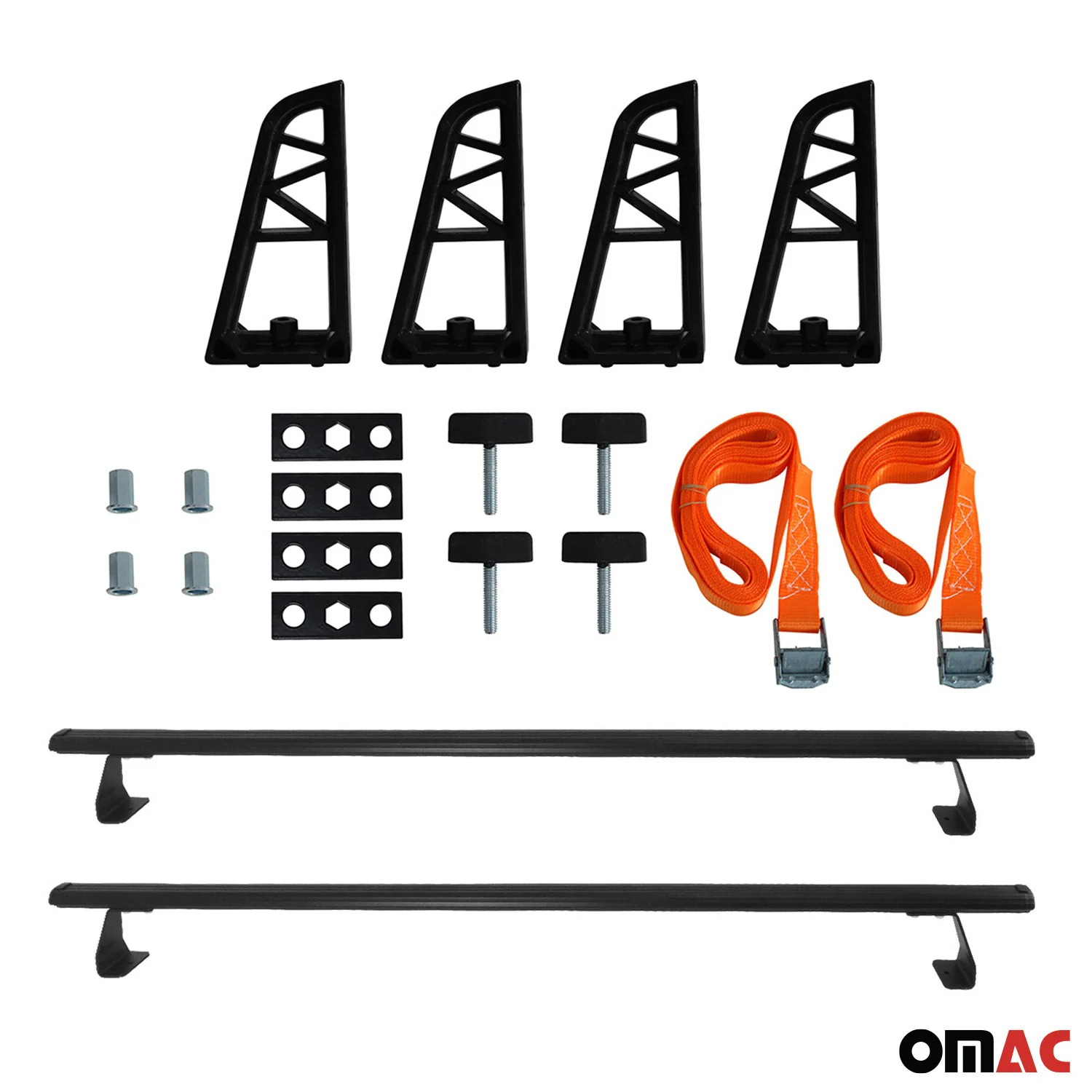 2x Dachträger + Leiterhalter Set für Fiat Doblo 2010-2021 Lastanschläge Schwarz - Image 3