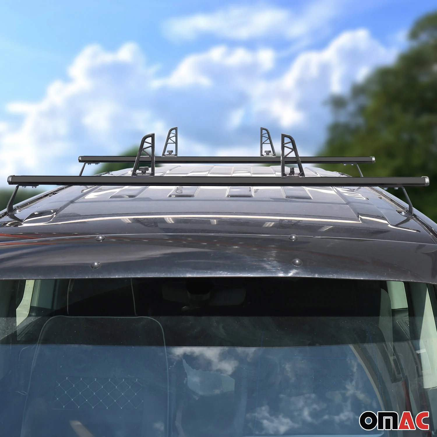 2x Dachträger + Leiterhalter Set für Fiat Doblo 2010-2021 Lastanschläge Schwarz - Image 4