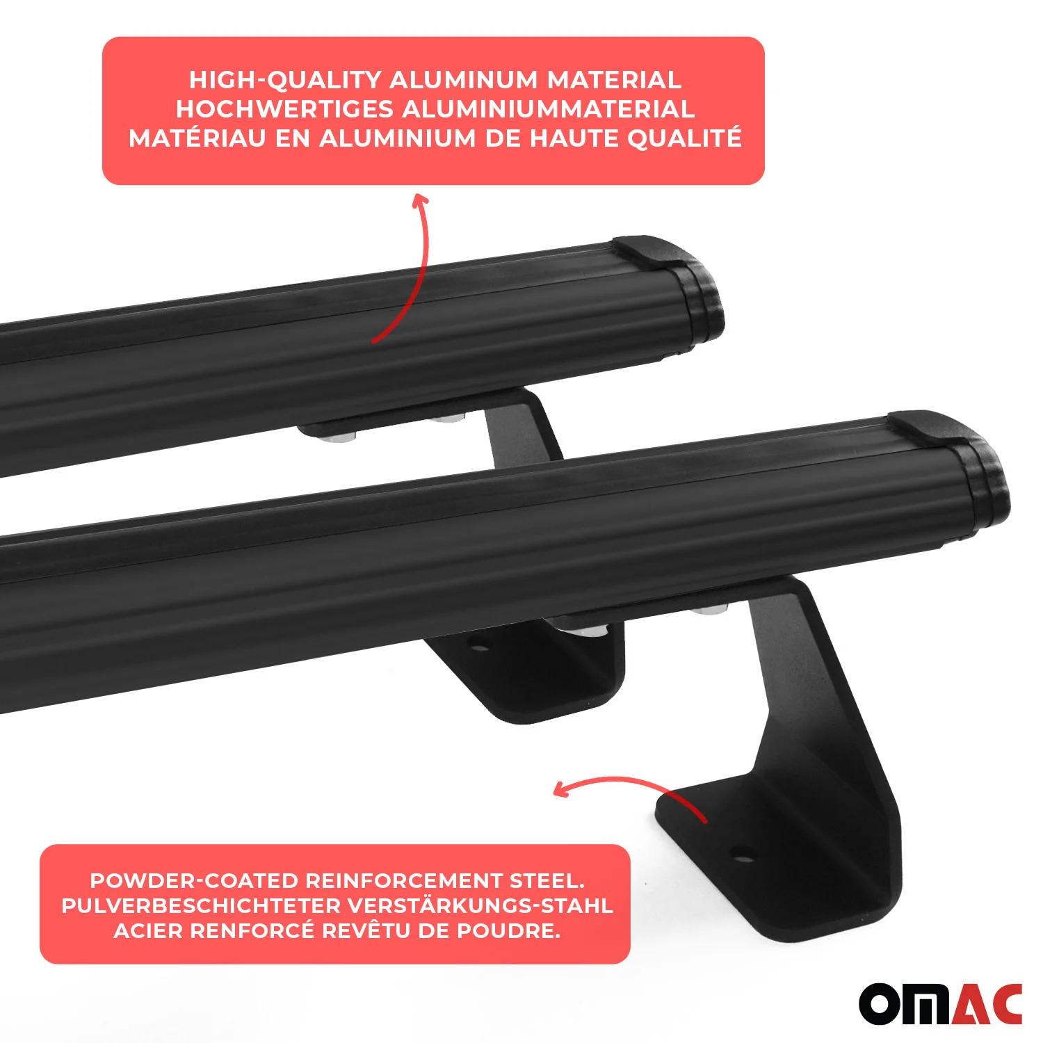2x Dachträger + Leiterhalter Set für VW T5 T6 Transporter 2003-2024 Schwarz - Image 6