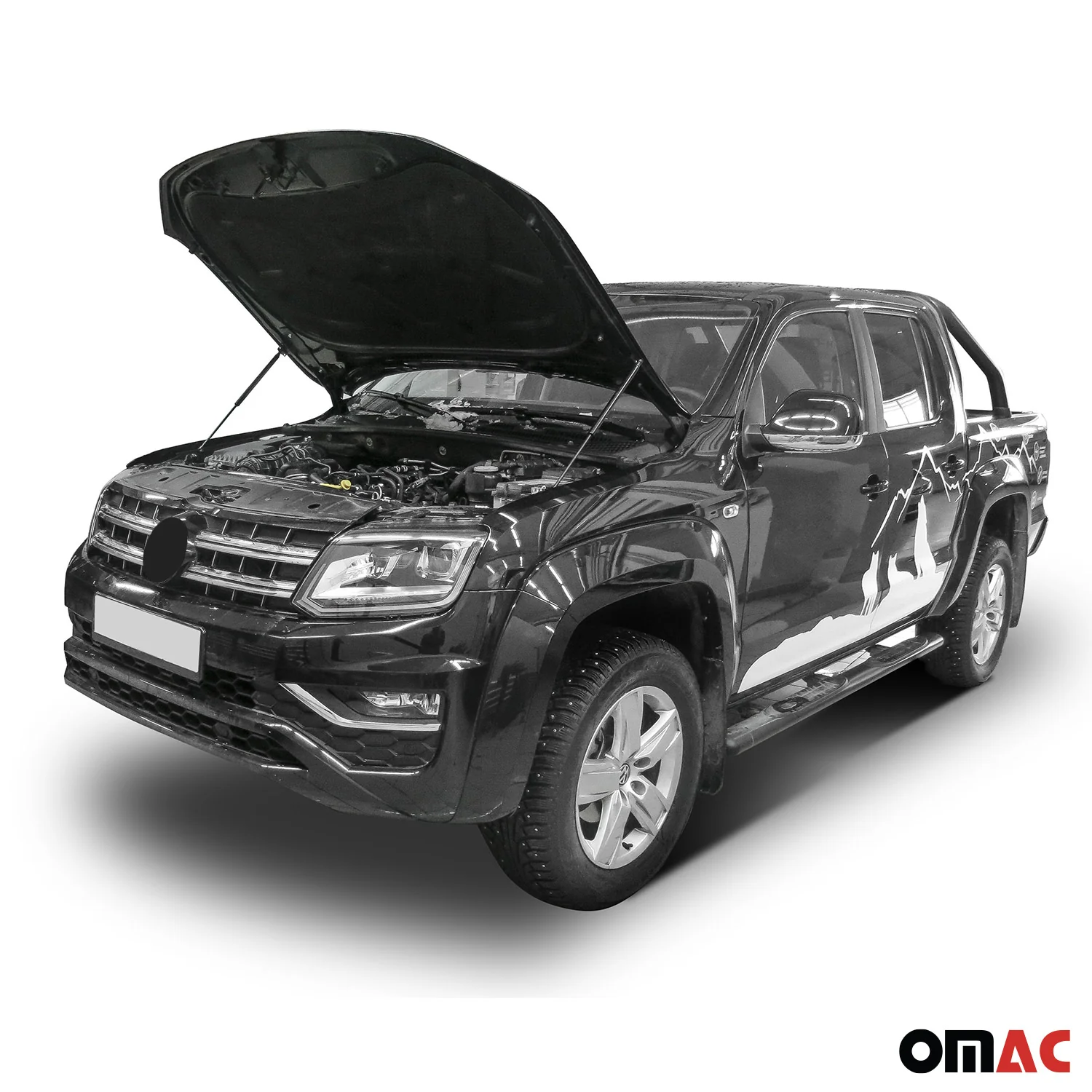 2x Motorhaubendämpfer Gasfeder Dämpfer für VW Amarok 2010-2024 Stahl - Image 2