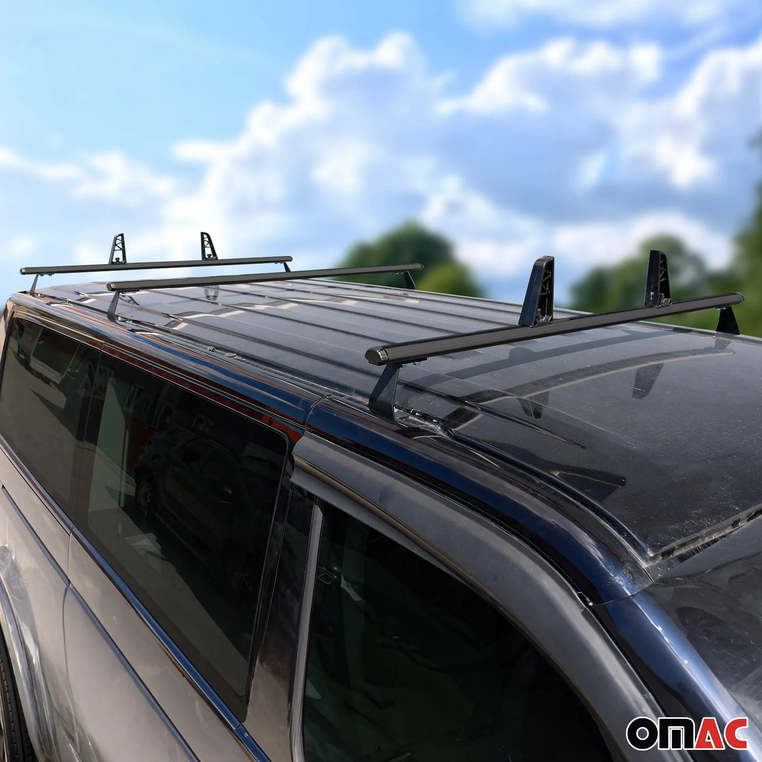 3x Dachträger + Leiterhalter Set für VW T7 Multivan 2021-2026 Schwarz - Image 11