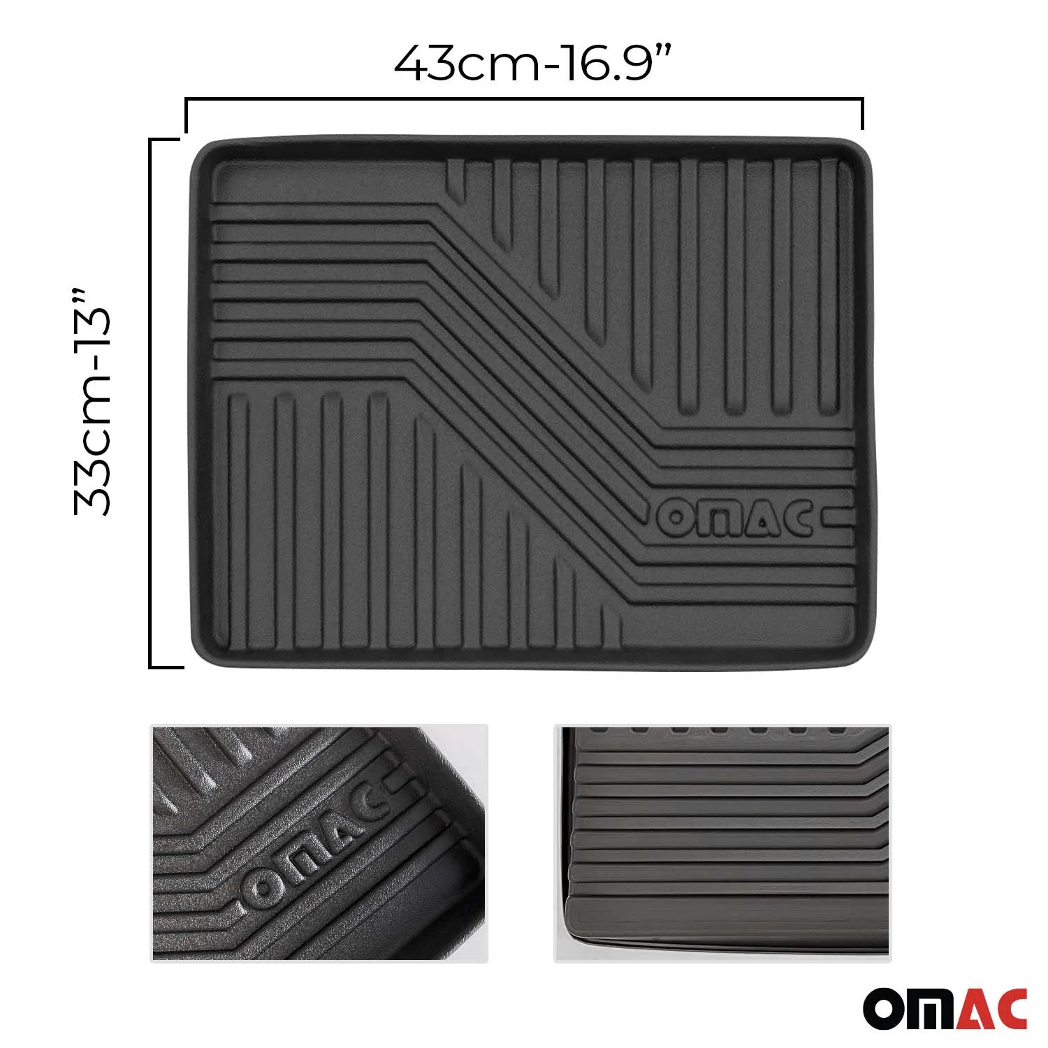 3x OMAC Schuhmatte Sauberlaufmatte Abtropfschale Napfunterlage 43x33cm Unterlage - Image 3