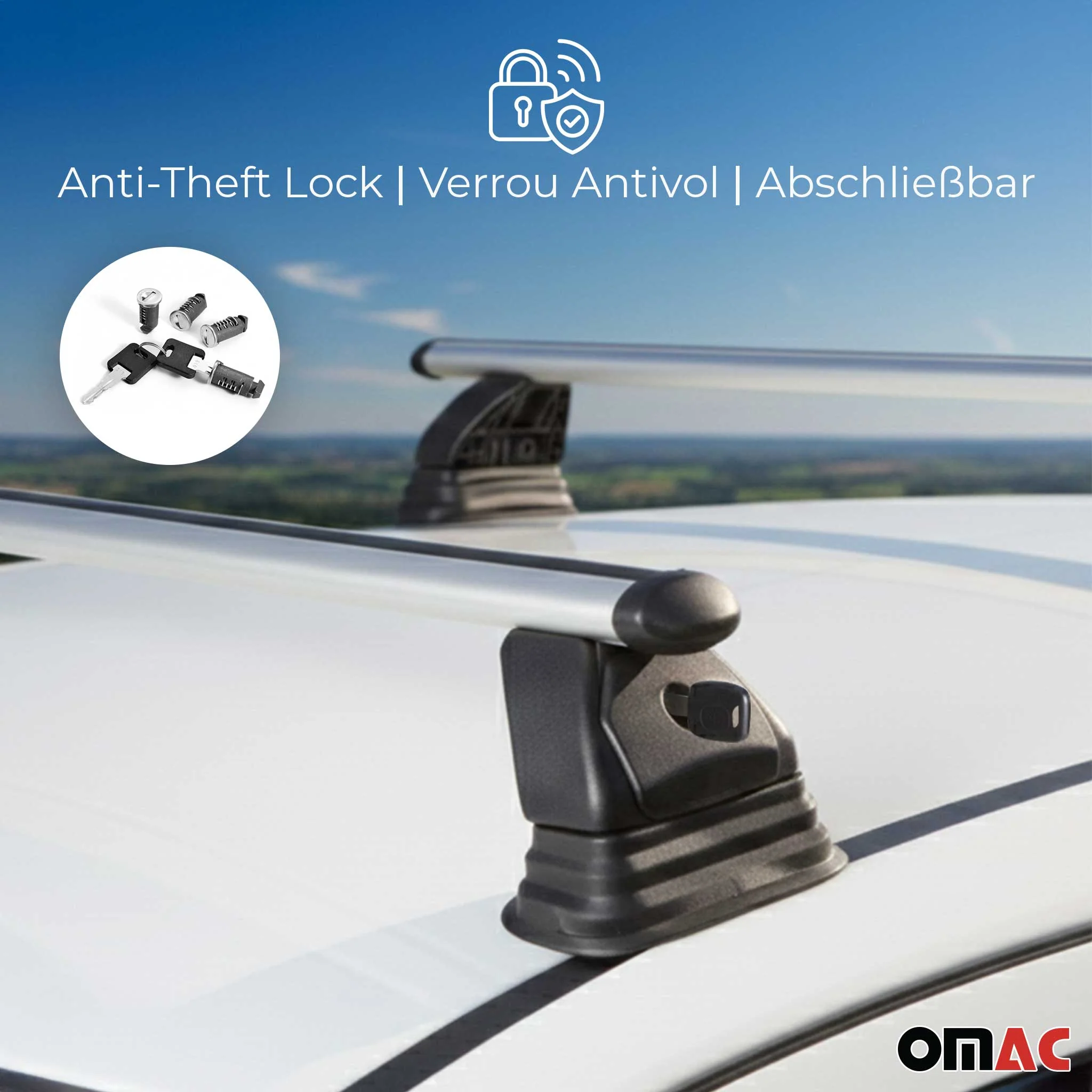 Alu Dachträger für Mitsubishi Lancer 2008-2020 TÜV T-Nut 75 kg 2tlg Silber - Image 5