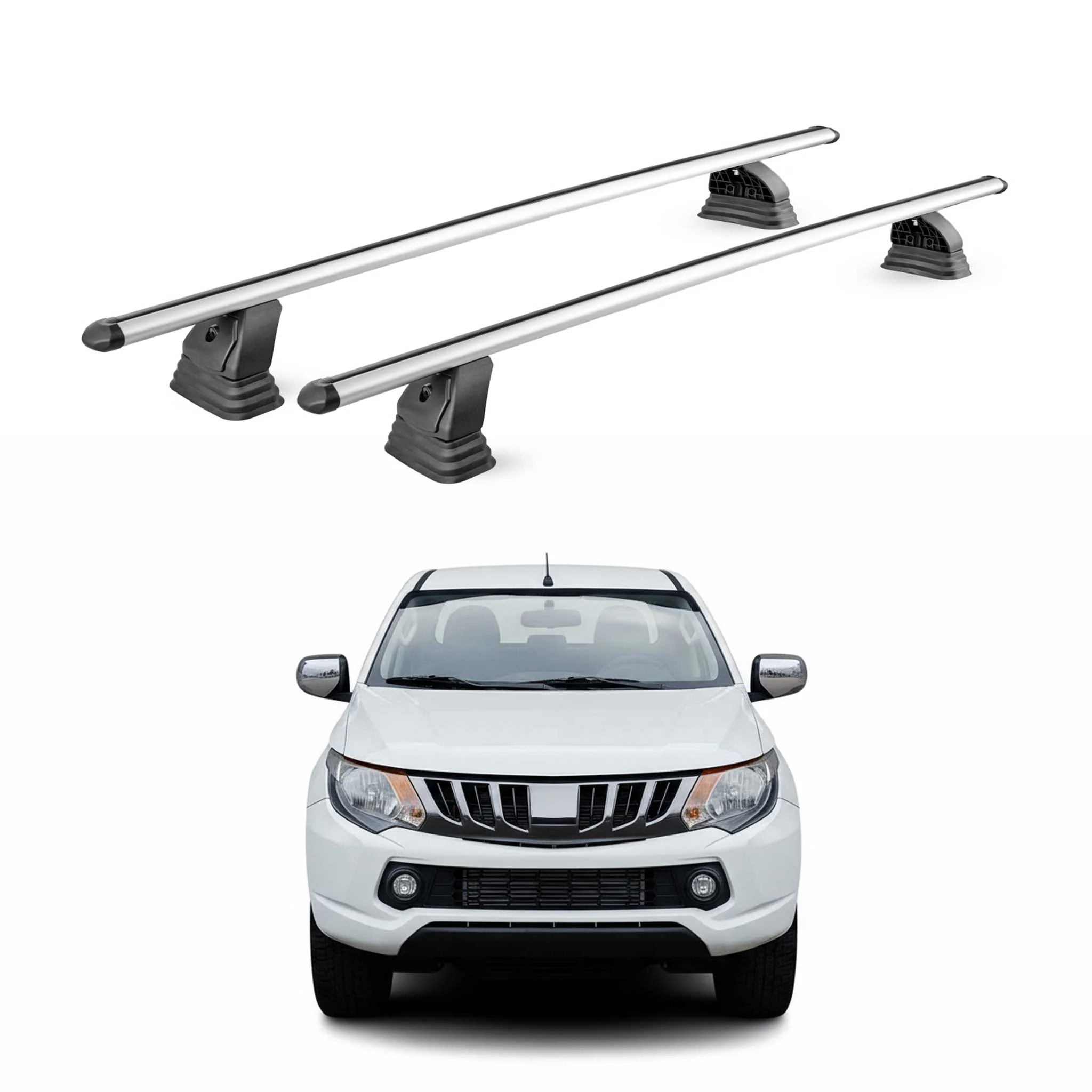 Alu Dachträger für Mitsubishi Triton Double Cab / Single Cab 2014-2026 Silber