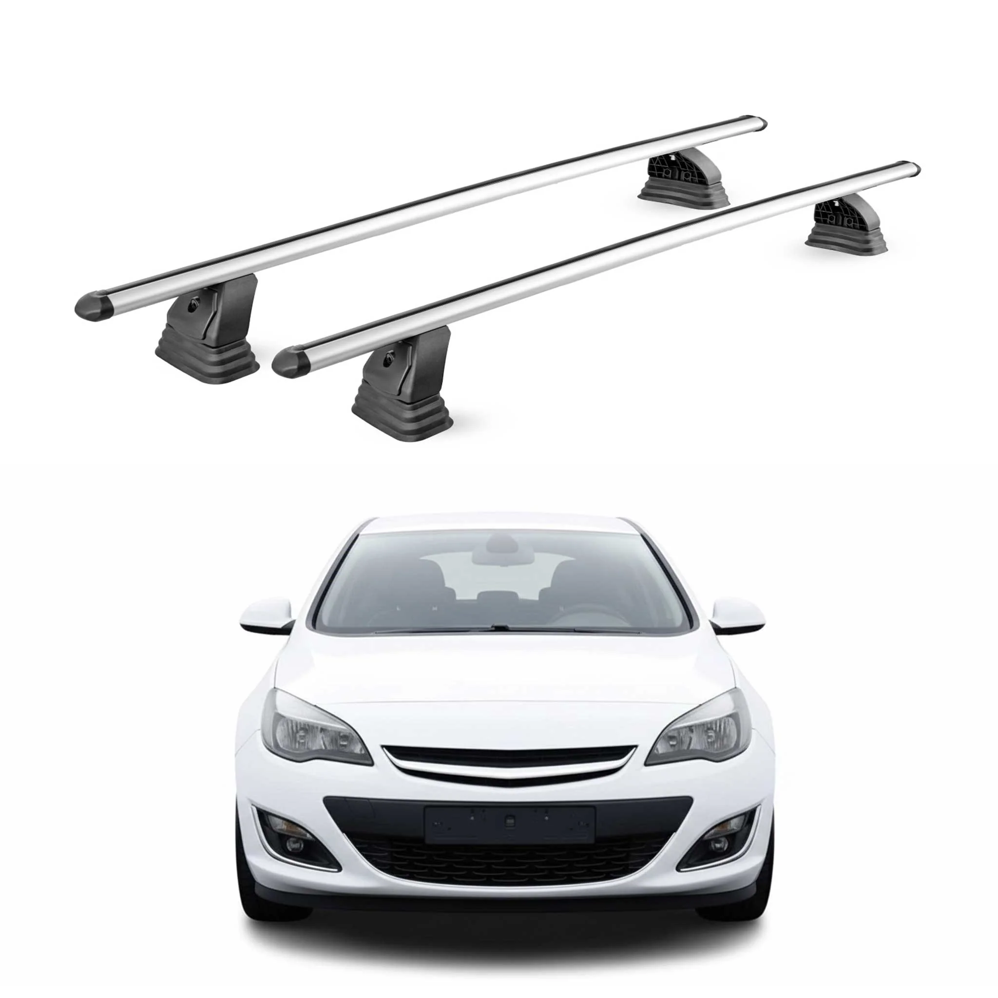 Alu Dachträger für Opel Astra J Schrägheck Kombi Limo 2009-2015 T-Nut 2x Silber