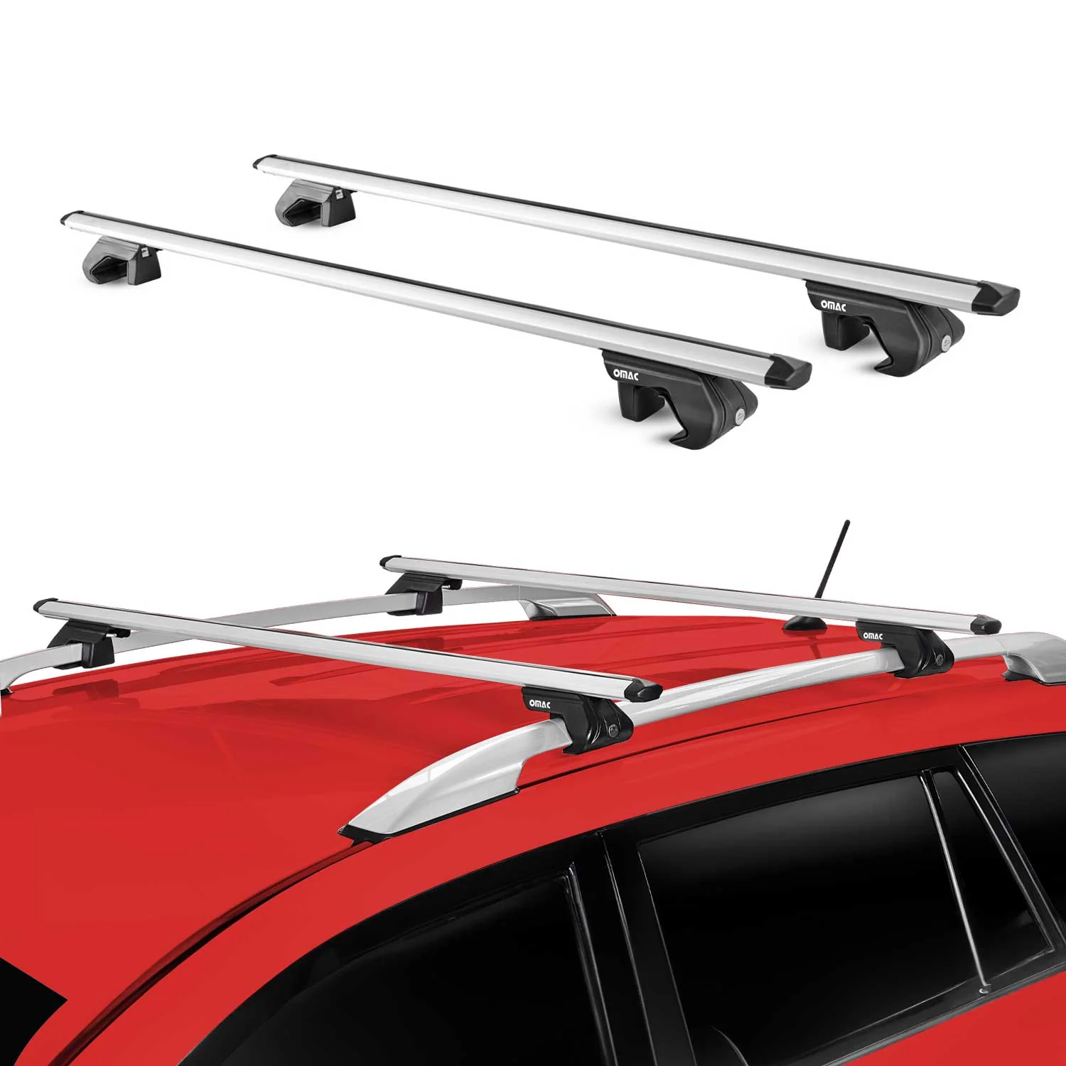 Dachträger für Volvo V40 Cross Country 2013-2019 5 tür 90kg Alu Silber 2x ABE - Image 2