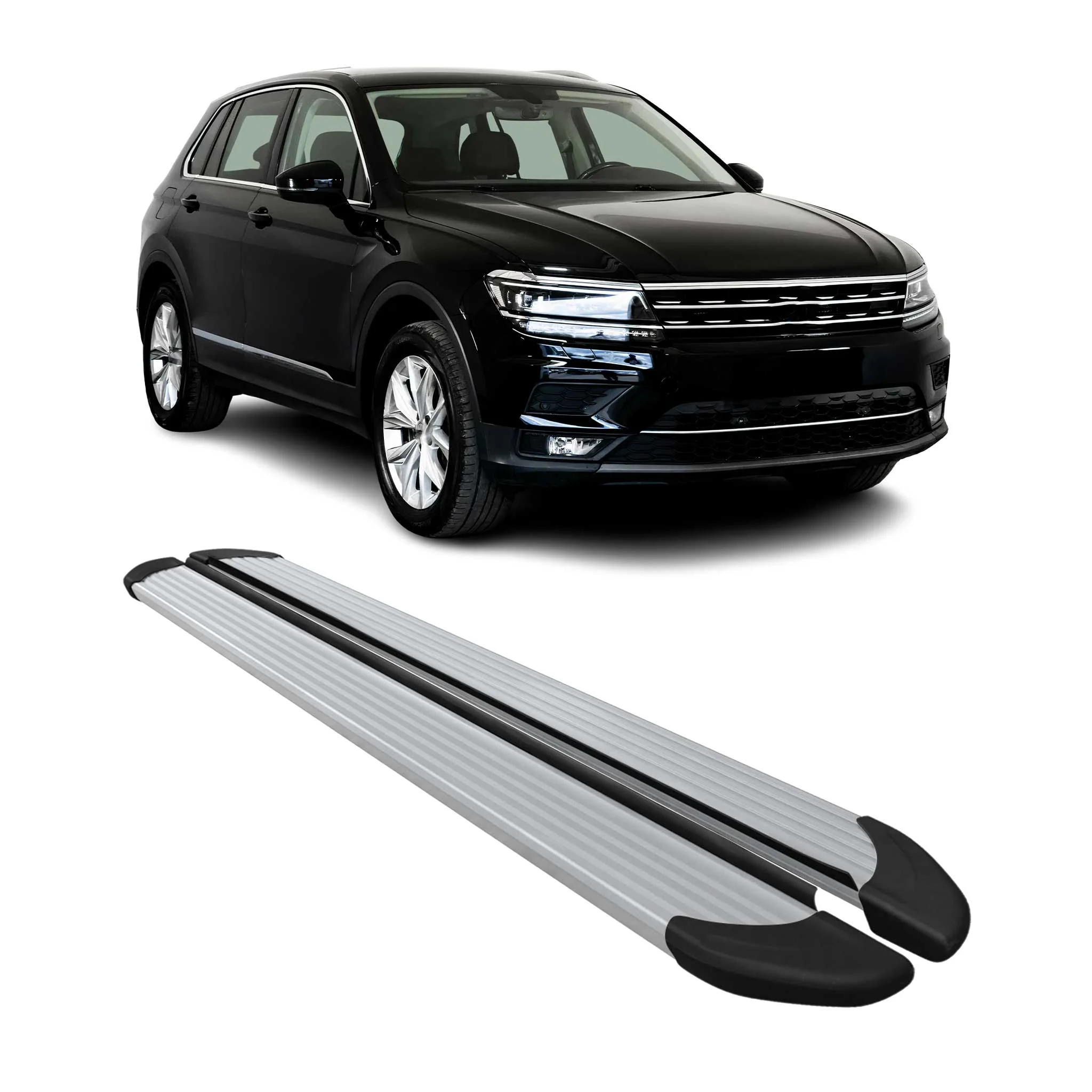 Alu Seitenschweller Trittbretter Schweller für VW Tiguan mk2 2016-2024 Silber