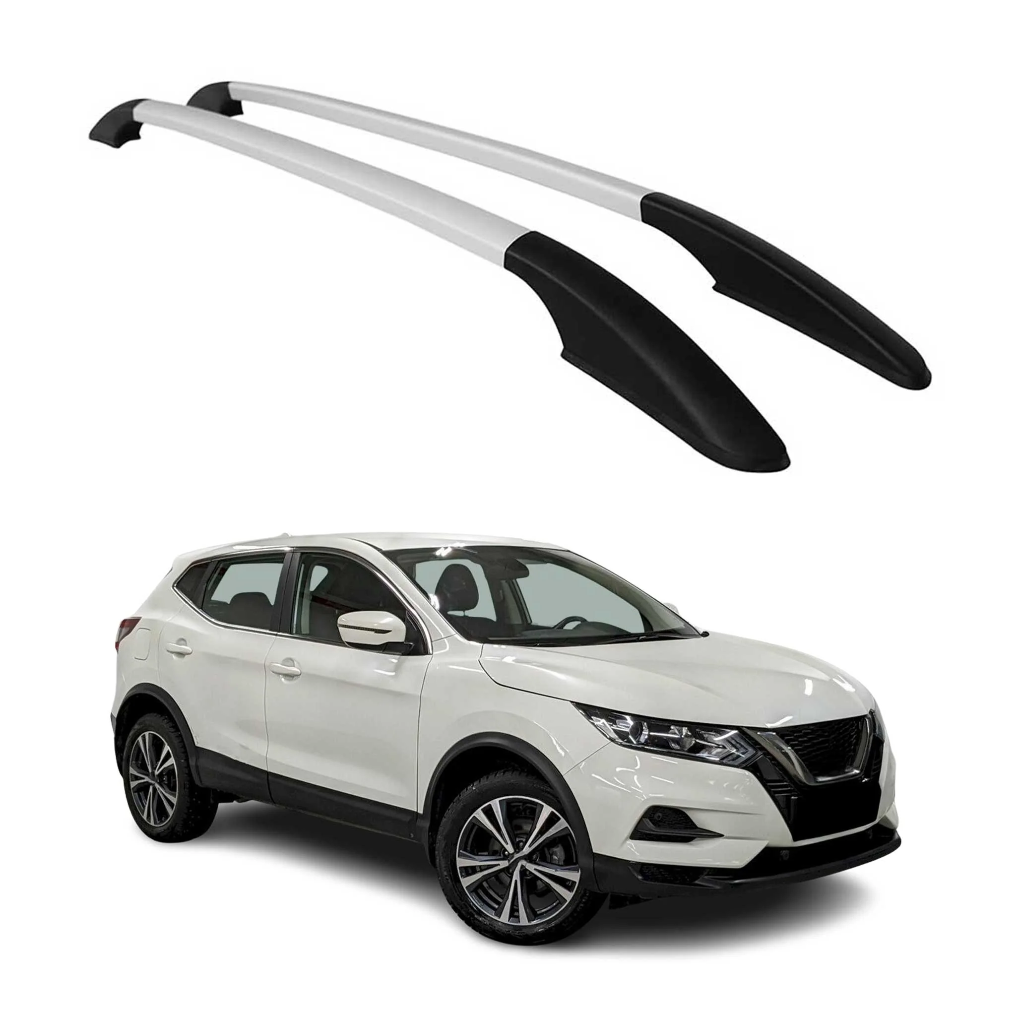 Aluminium Dachreling Relingträger für Nissan Qashqai J10 2007-2014 Silber 2x