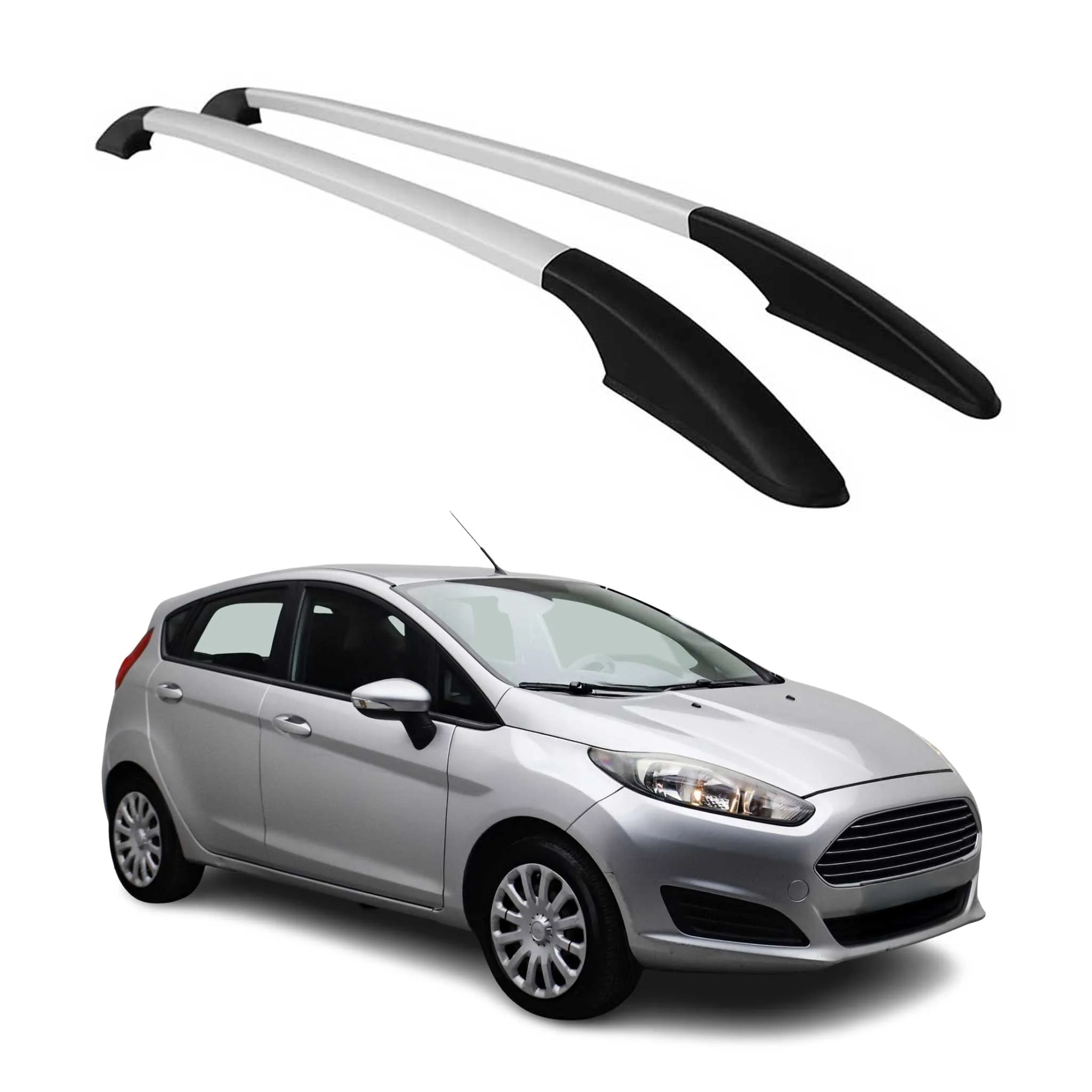 Aluminium Dachreling Relingträger für Renault Clio 2012-2019 Silber 2x