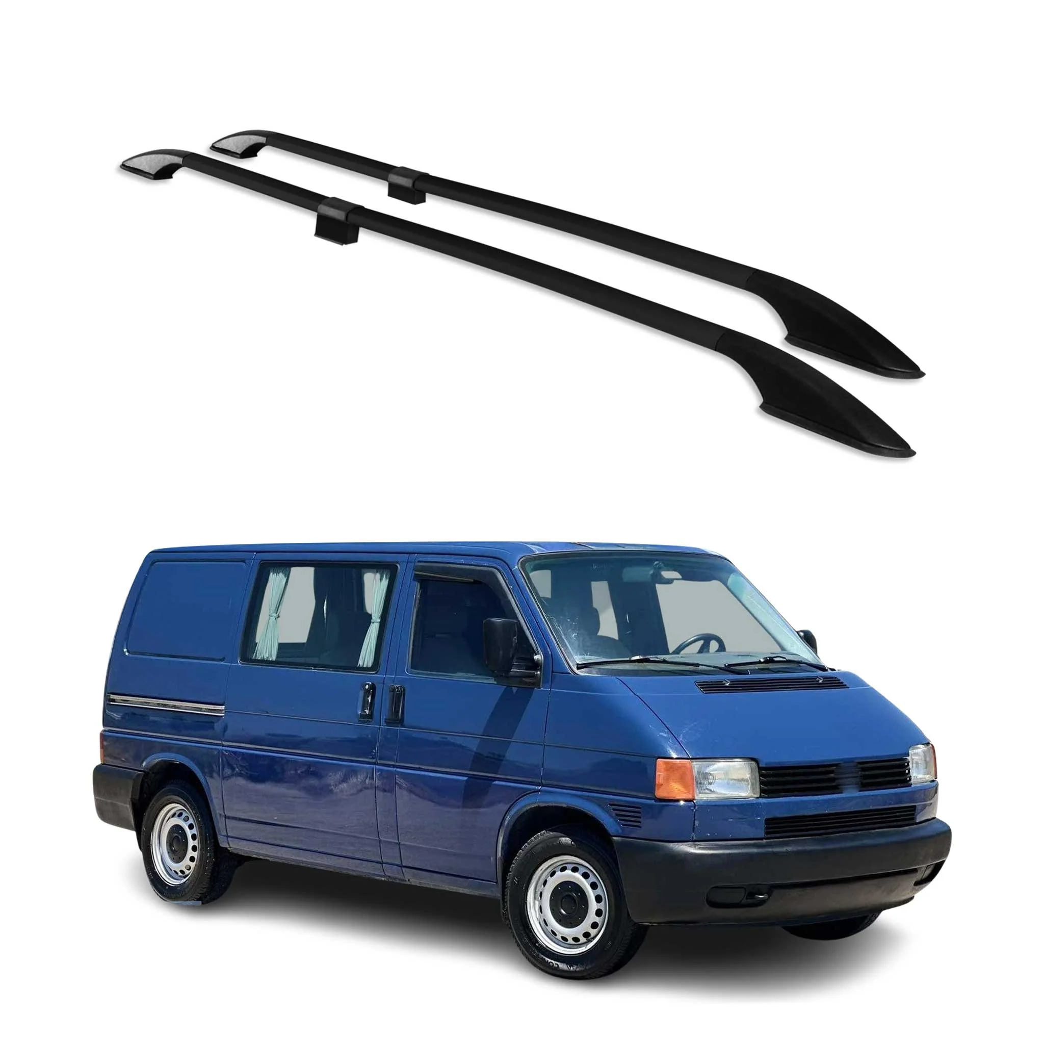 Aluminium Dachreling Relingträger für VW Transporter T4 1990-2003 L1 Schwarz