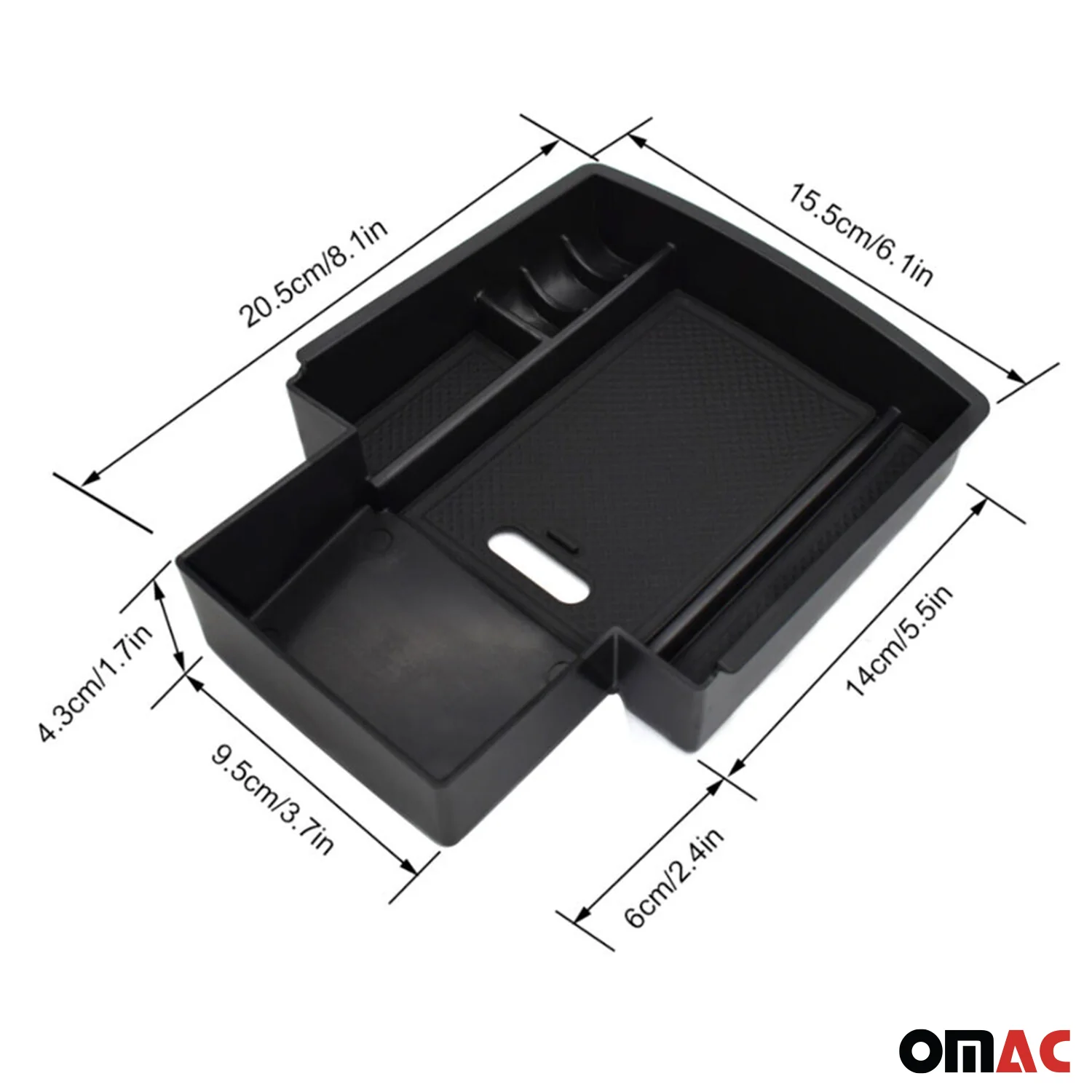 Armauflage Ablagebox Zentrale Storage-Box für Audi A4 A5 B8 8F 2013-2014 Schwarz - Image 3