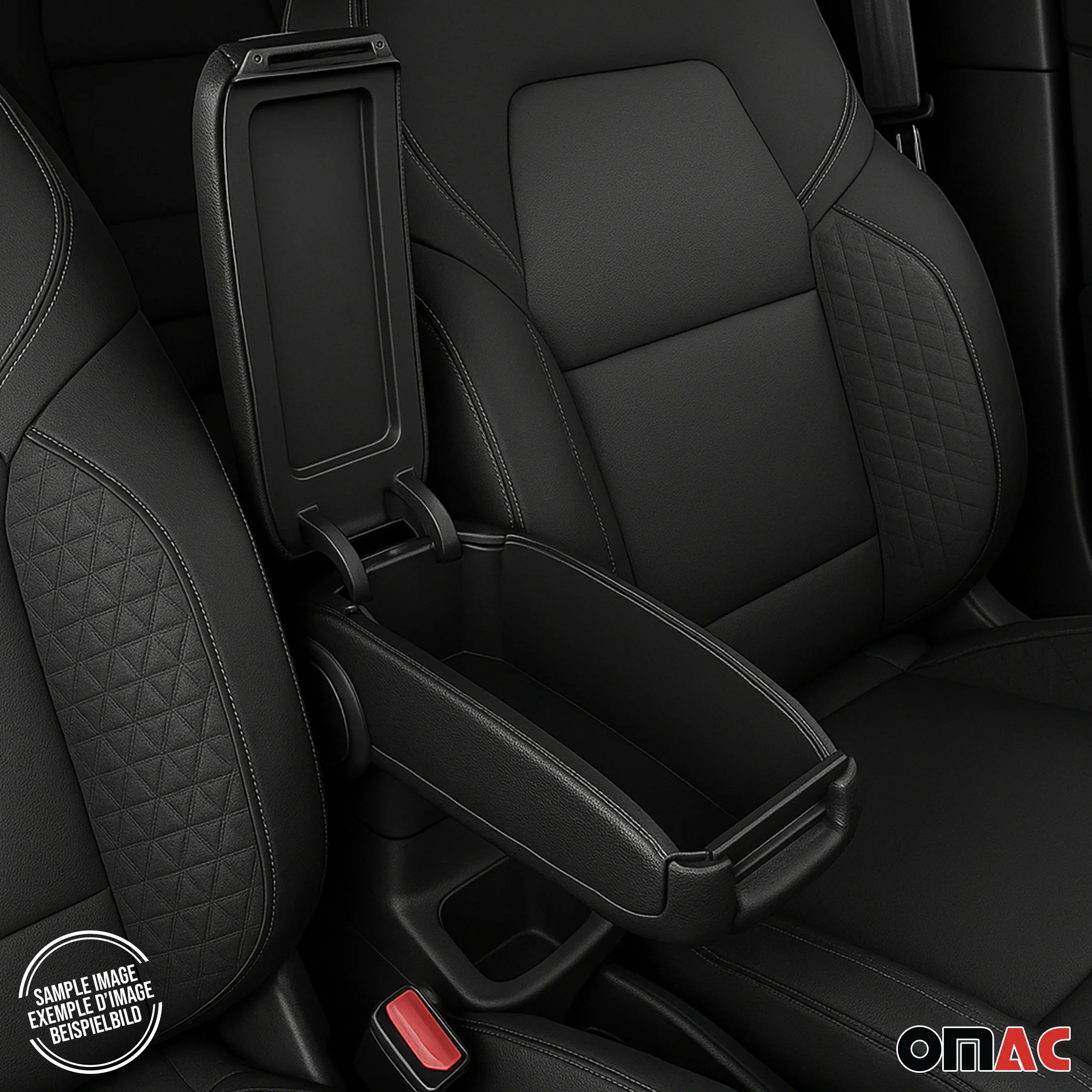 Mittelarmlehne Armlehne für Peugeot 208 / 2008 2019-2026 PU-Leder ABS Schwarz - Image 7