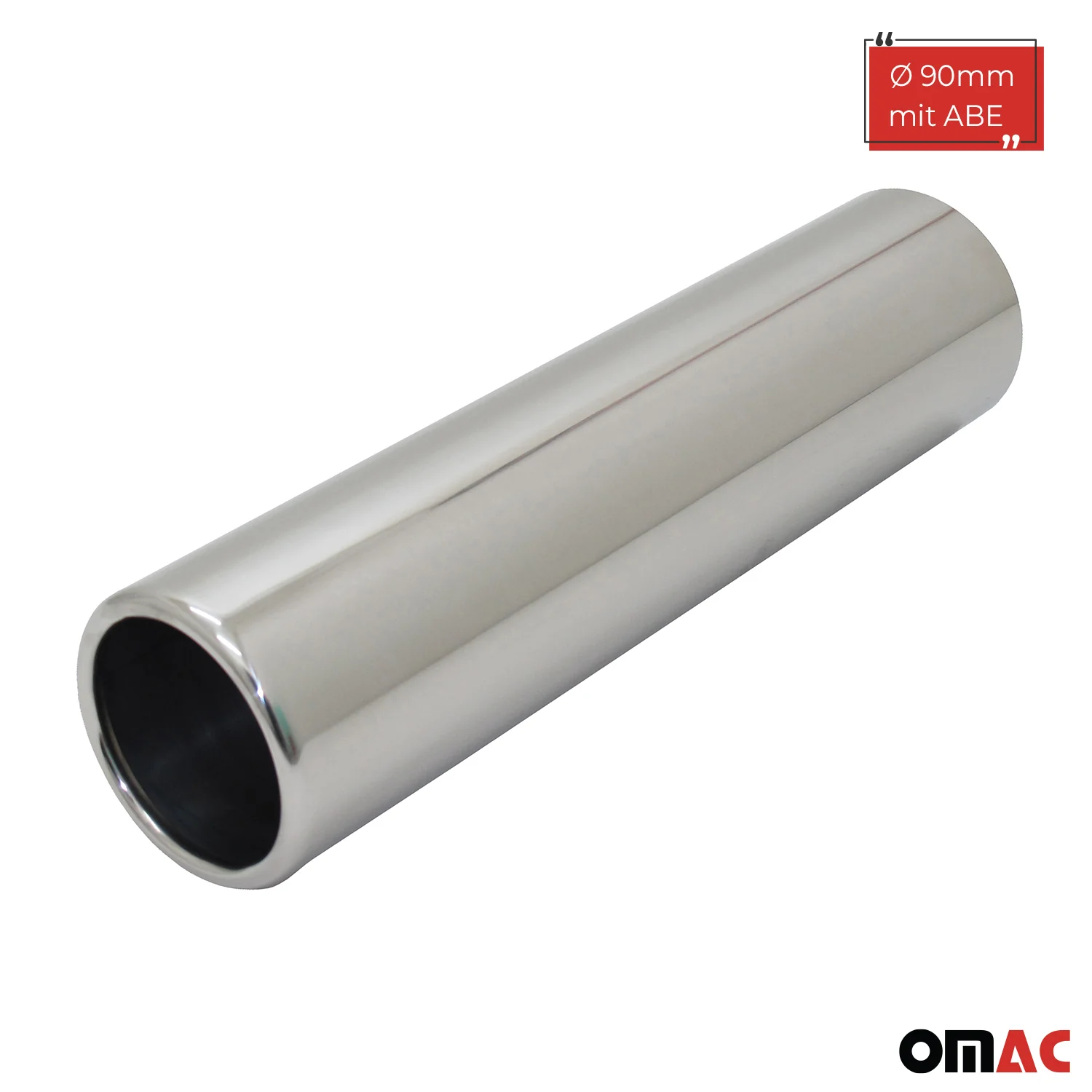 Auspuff Endrohr Edelstahl 1x90mm zum ANSCHWEISSEN AUSPUFF ENDSCHALLDÄMPFER ABE - Image 2