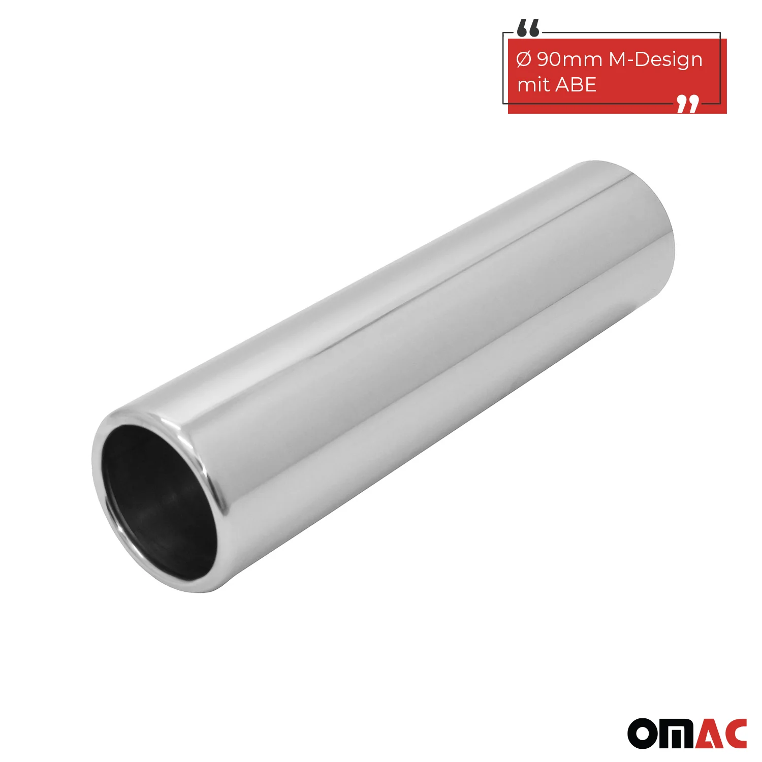 Auspuff Endrohr Edelstahl 1x90mm zum ANSCHWEISSEN AUSPUFF ENDSCHALLDÄMPFER ABE - Image 2