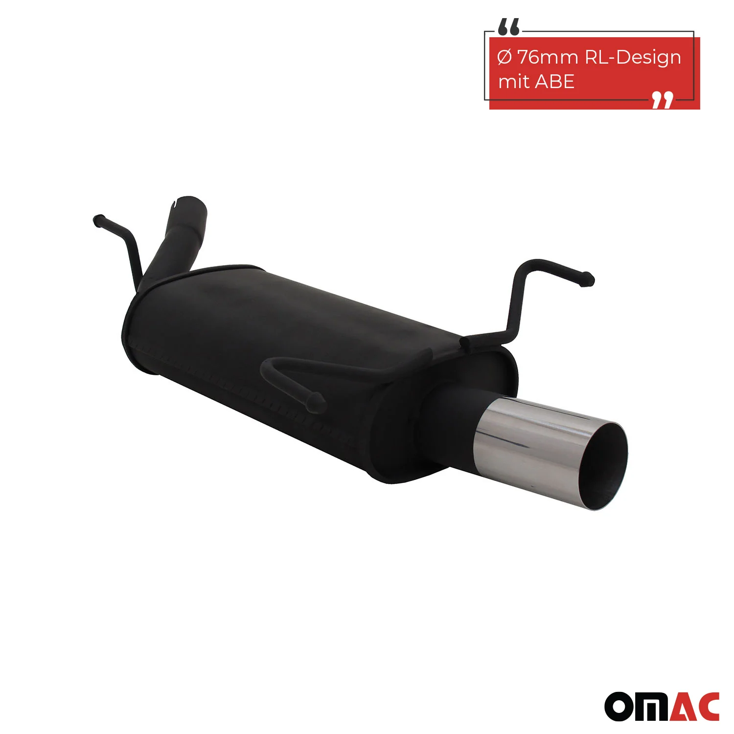 Novus Sportauspuff für Opel Corsa C 1x76mm RL-Design Endschalldämpfer mit ABE - Image 2