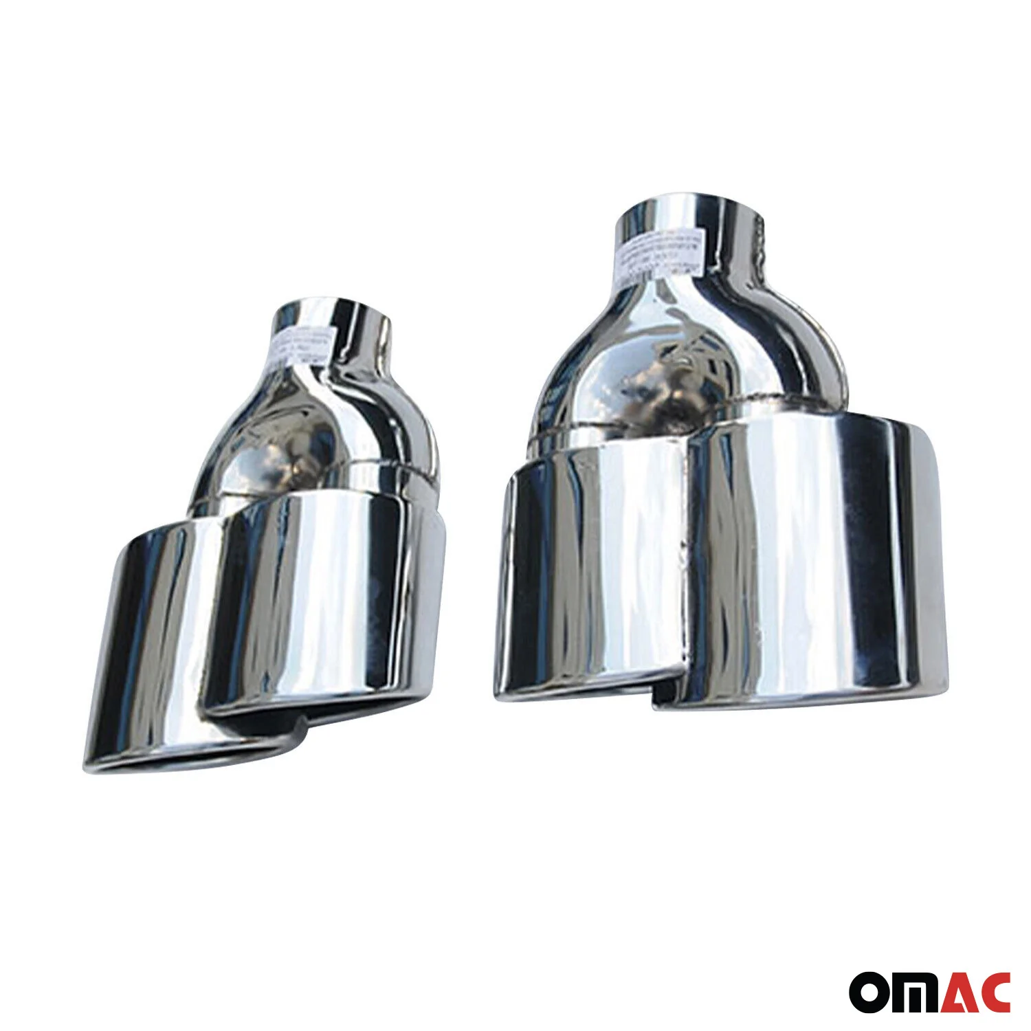Auspuffblende Chrom 190*80 Edelstahl Silber Rechts und Links 2 tlg - Image 2