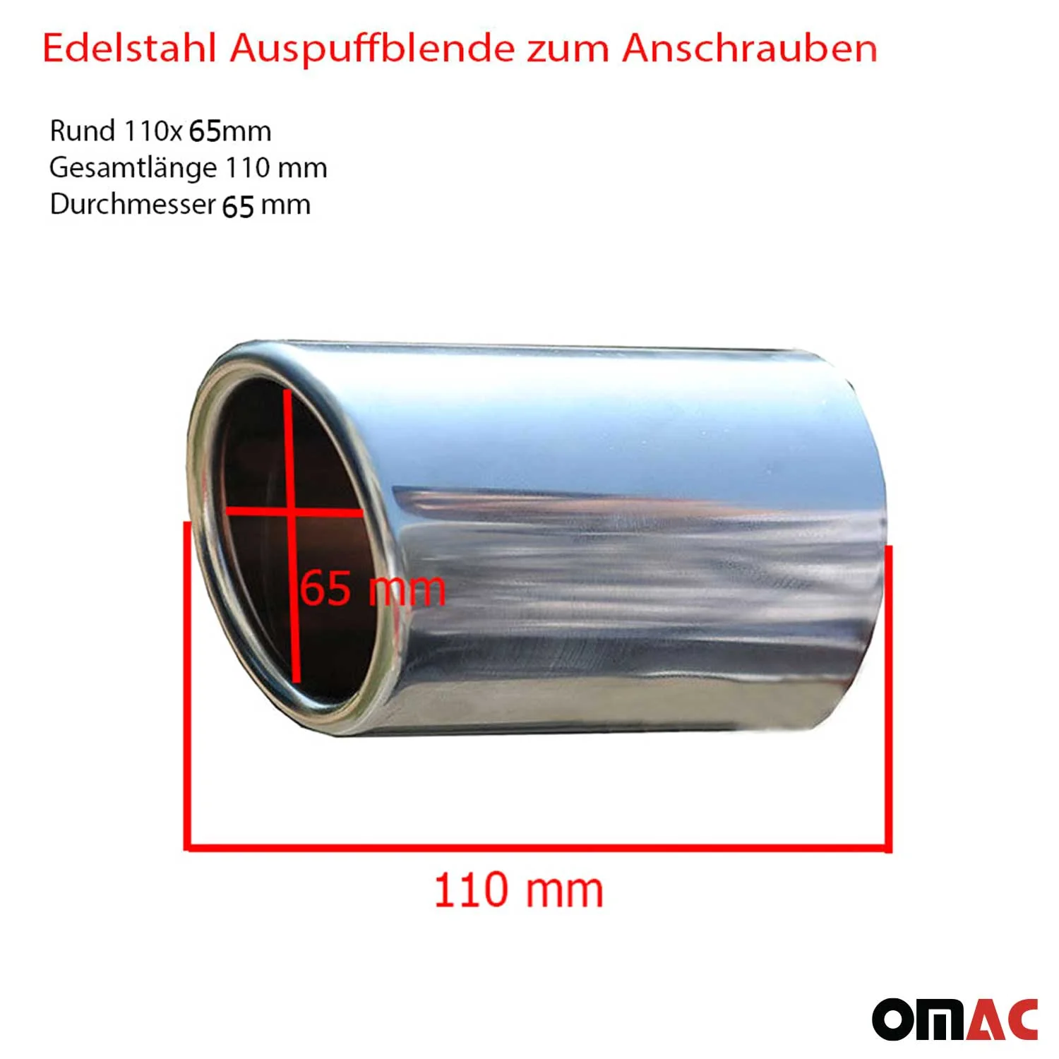Auspuffblende Endrohr für Mercedes Sprinter W906 2006-2018 Edelstahl - Image 4