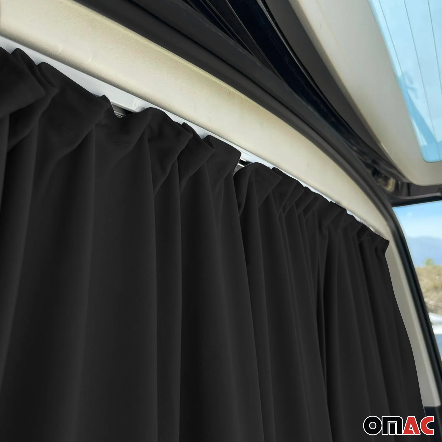 Maß Gardinen Sonnenschutz für Peugeot Boxer H3 Heckklappe Vorhänge Schwarz - Image 6