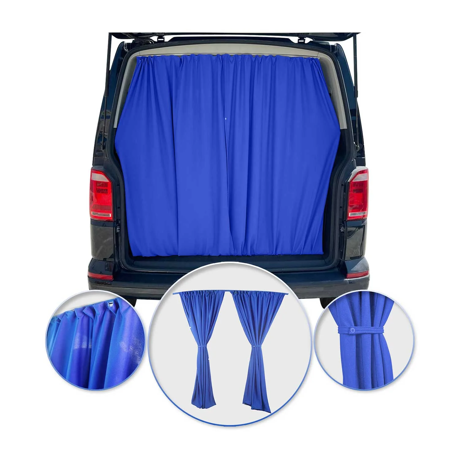 Maß Gardinen Sonnenschutz für Peugeot Traveller Heckklappe Vorhänge Dunkelblau