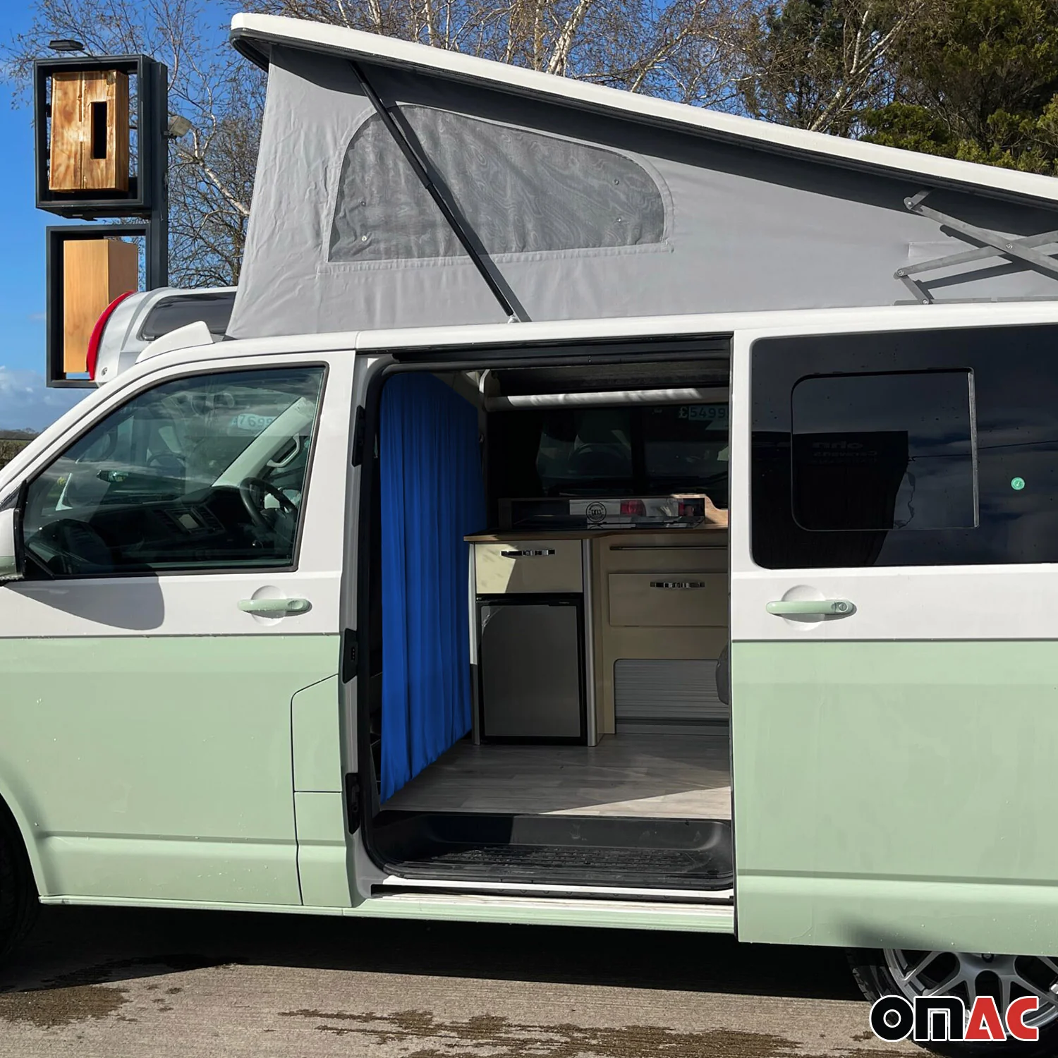 Autogardinen Fahrerhaus Maß Gardinen Camping Sonnenschutz Dunkelblau 130x180 - Image 6