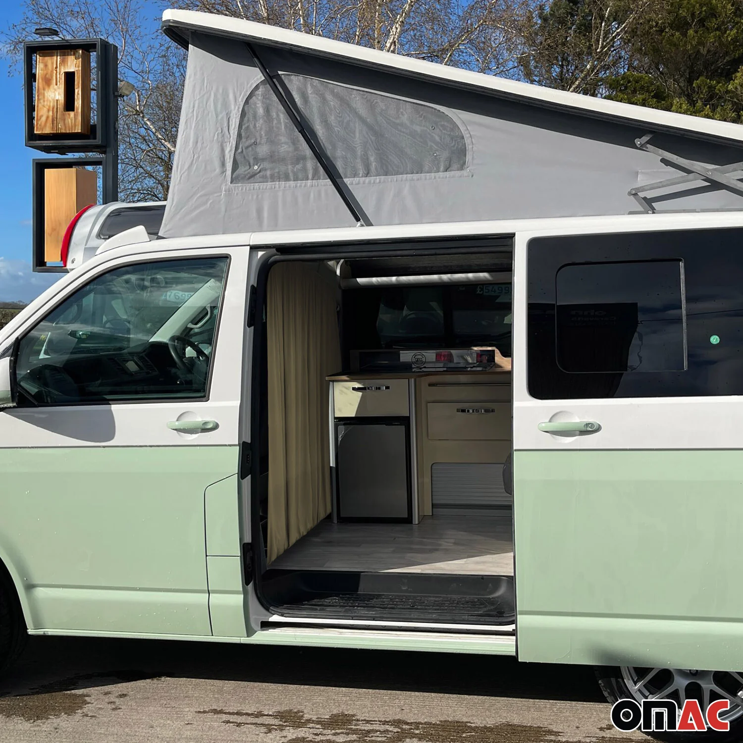 Maß Gardinen für Opel Movano H3 Fahrerhaus Abtrennung Sonnenschutz Beige - Image 5