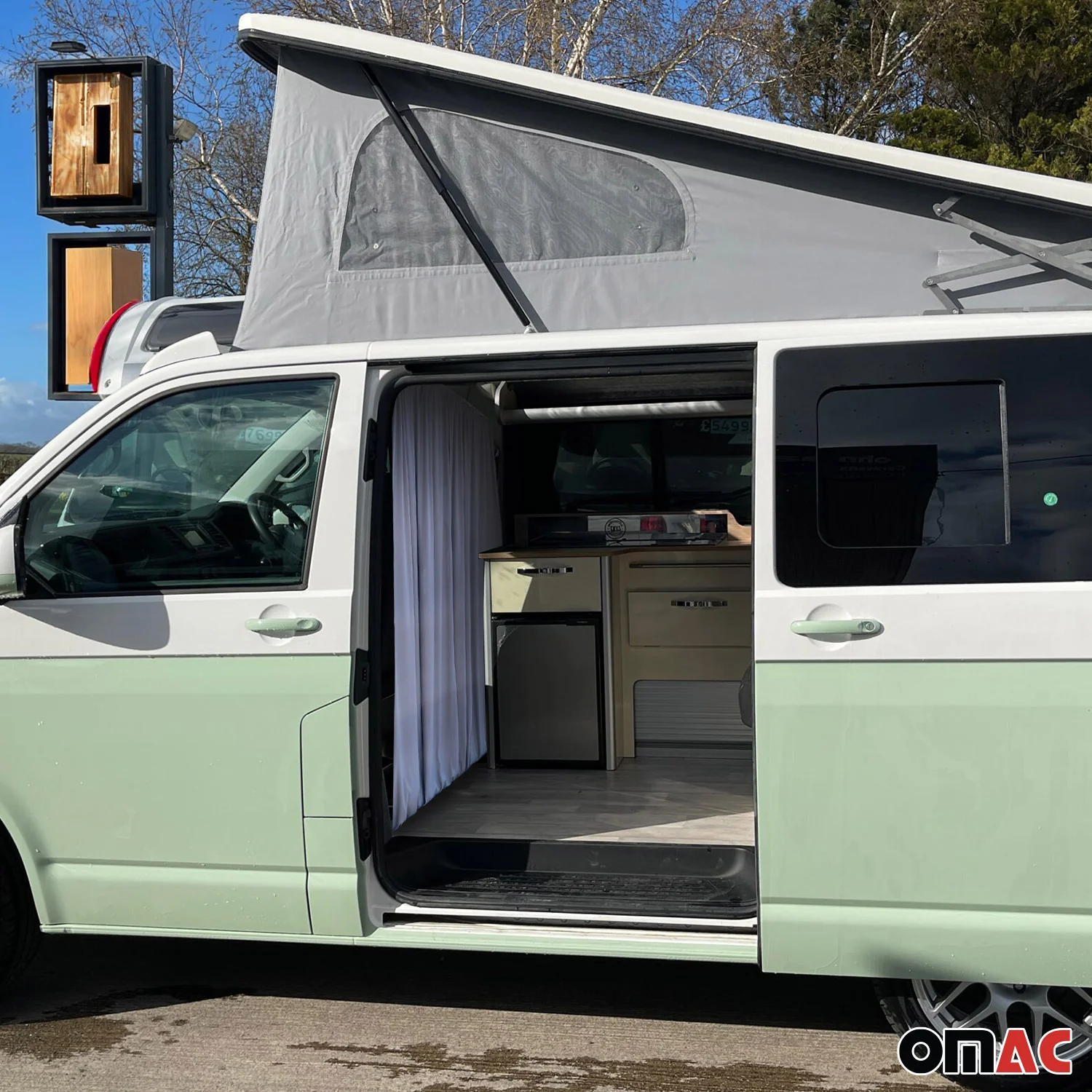 Maß Gardinen für VW Grand California H2 Fahrerhaus Abtrennung Sonnenschutz Grau - Image 5