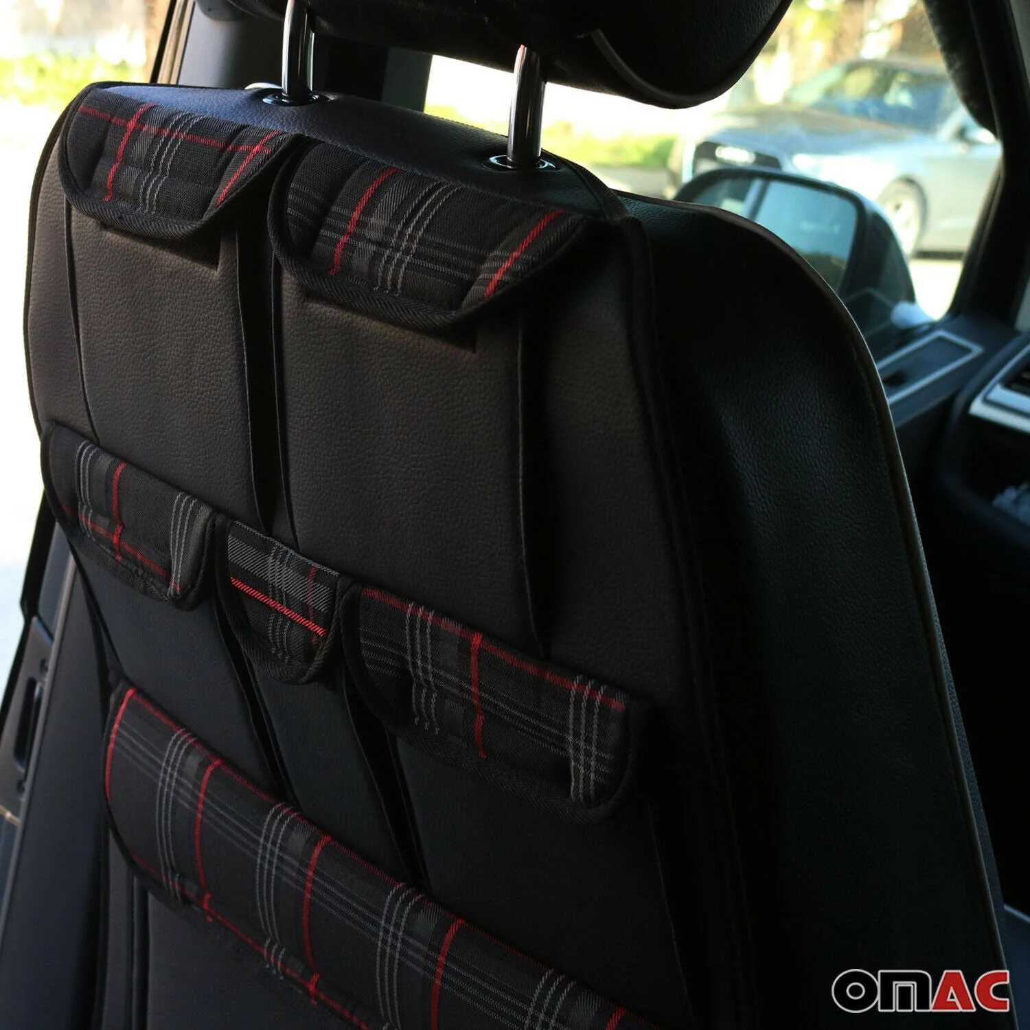 Autositz Organizer Rucksitztasche Organizer mit Tasche für VW T5 2003-2015 Rot - Image 4
