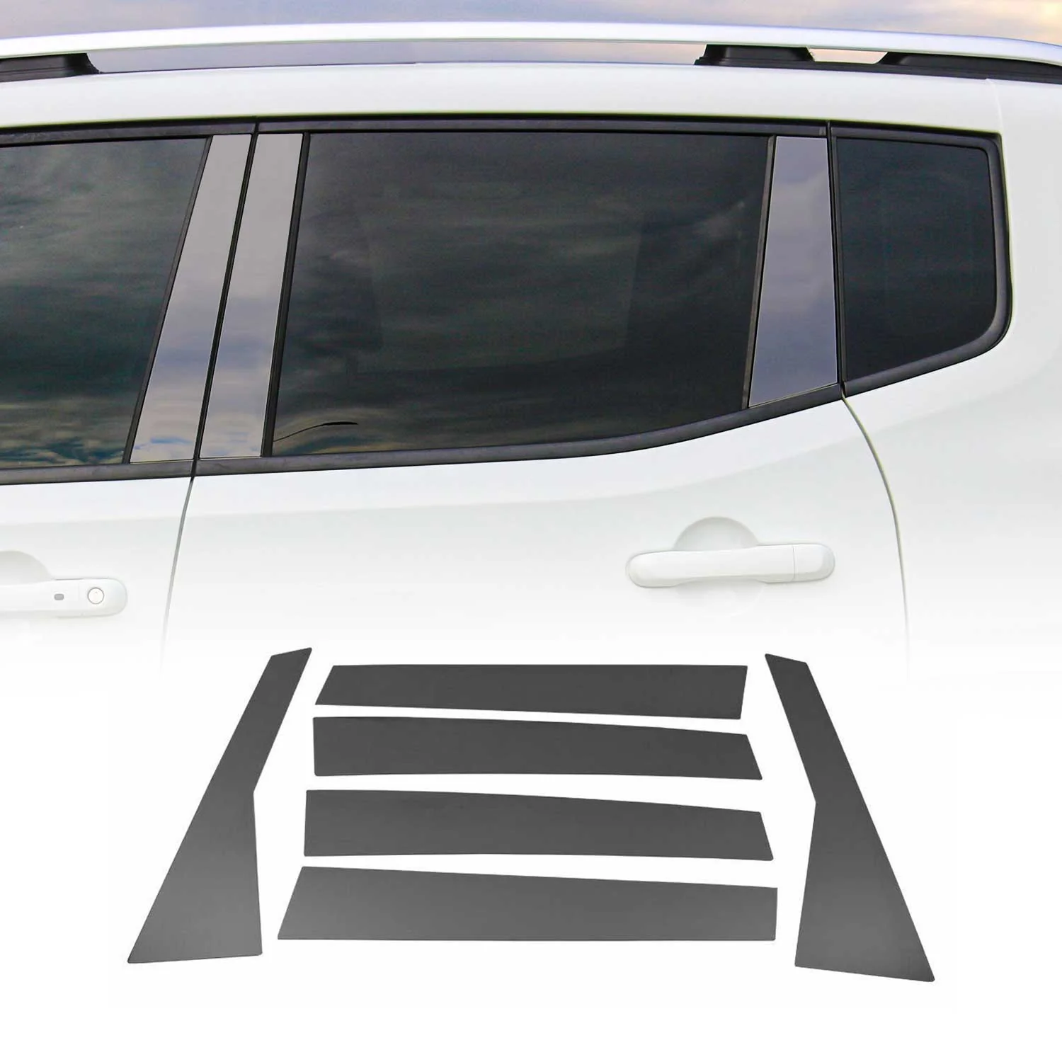 B-Säule Türsäulen Verkleidung für Honda CR-V 2012-2018 Edelstahl Dunkel 6tlg