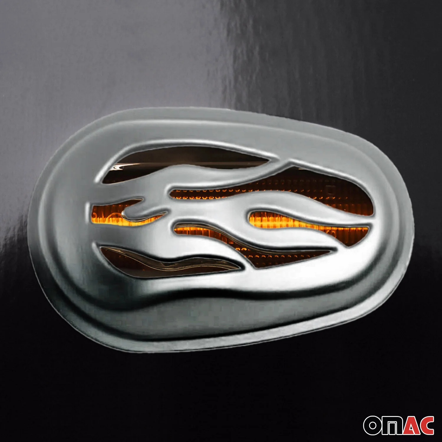 Blinker Signal Rahmen für Nemo Bipper Fiorino Qubo C2 C3 2tlg Abs Satin Chrom - Image 3
