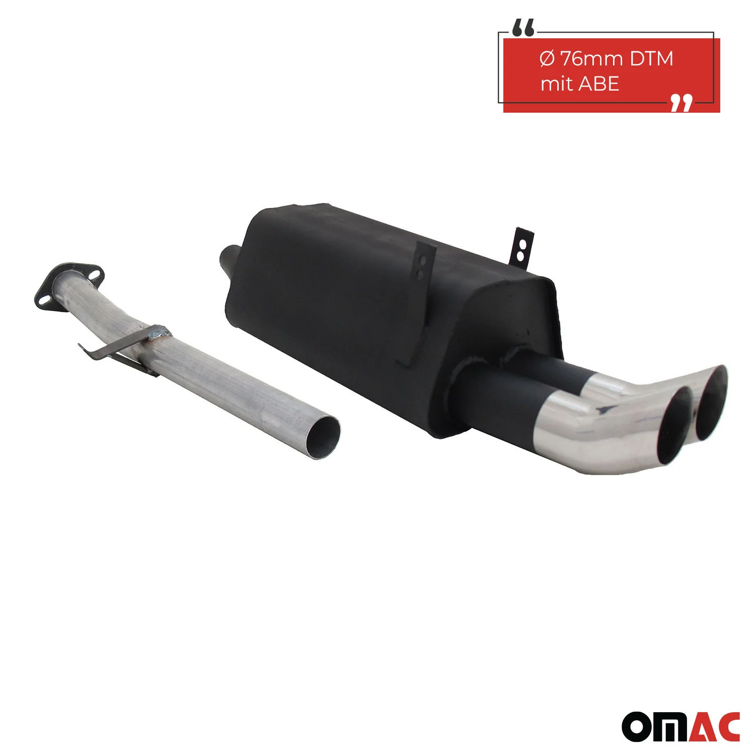 Novus Sportauspuff für BMW 3er E36 316/318 2x76mm DTM Endschalldämpfer mit ABE - Image 2