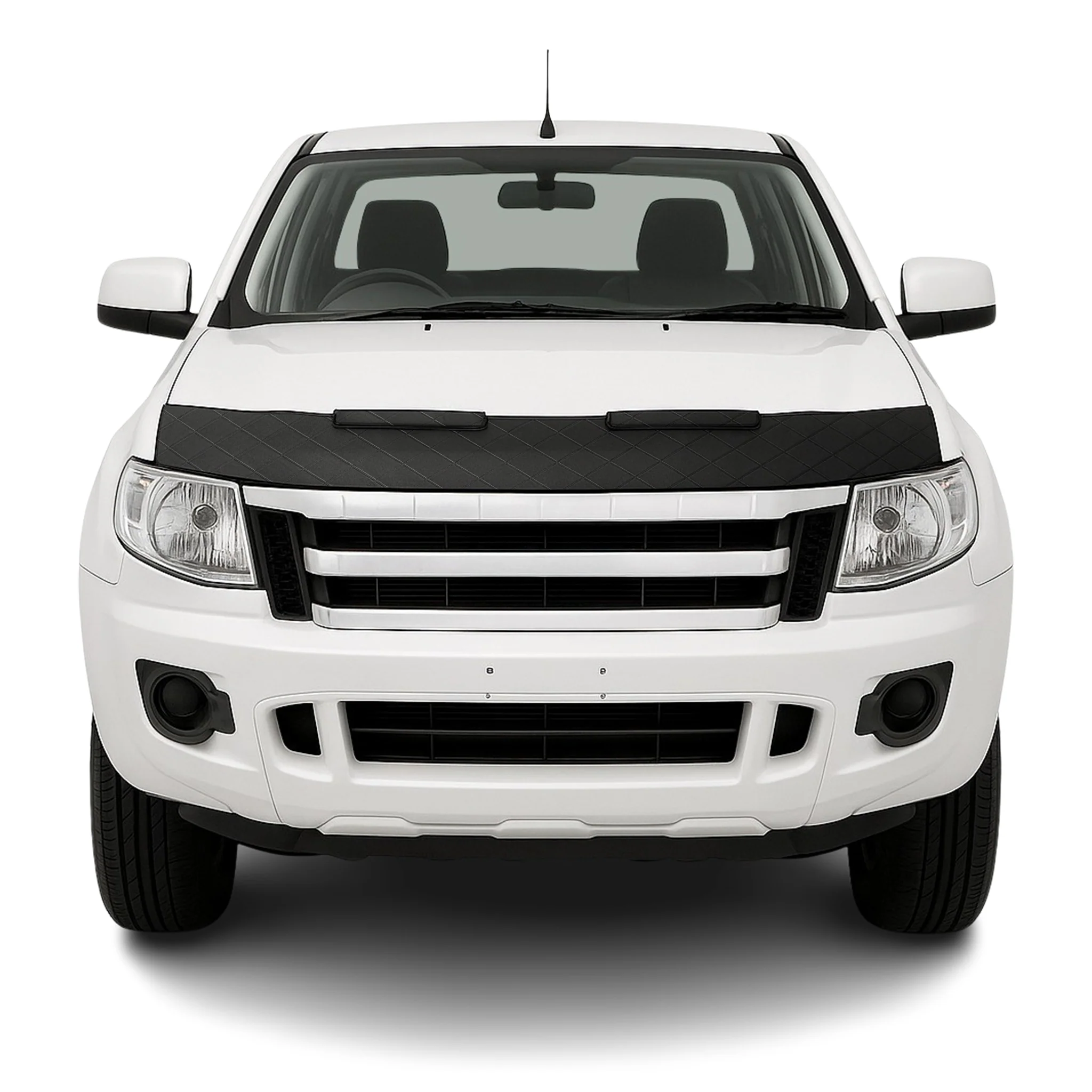 Bonnet Bra Haubenbra Steinschlagschutz für Ford Ranger II 2009-2012 Halb Schwarz